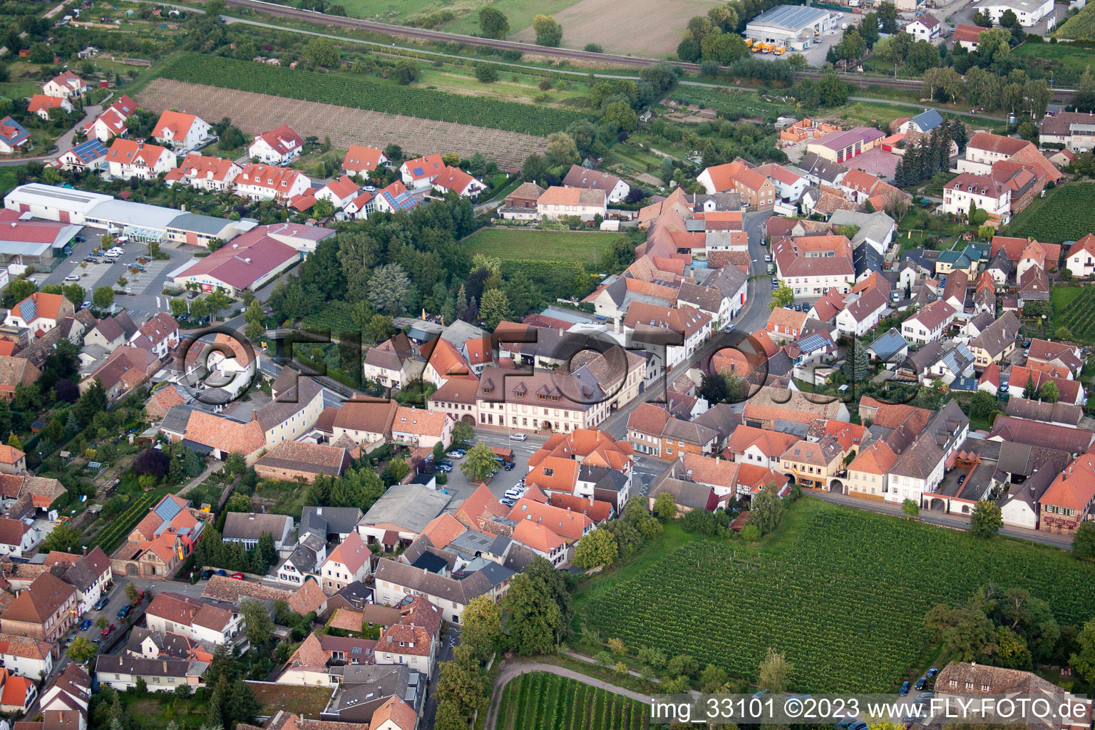 Enregistrement par drone de Edesheim dans le département Rhénanie-Palatinat, Allemagne