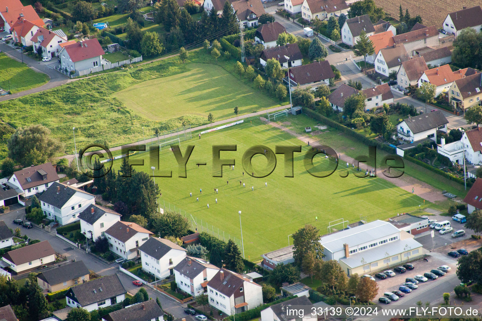 Vue aérienne de SV Dammheim 1961 eV à le quartier Dammheim in Landau in der Pfalz dans le département Rhénanie-Palatinat, Allemagne