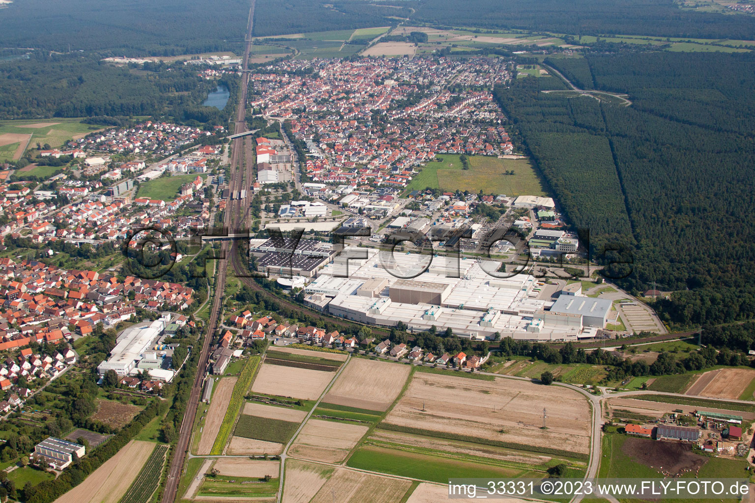 Image drone de Quartier Graben in Graben-Neudorf dans le département Bade-Wurtemberg, Allemagne