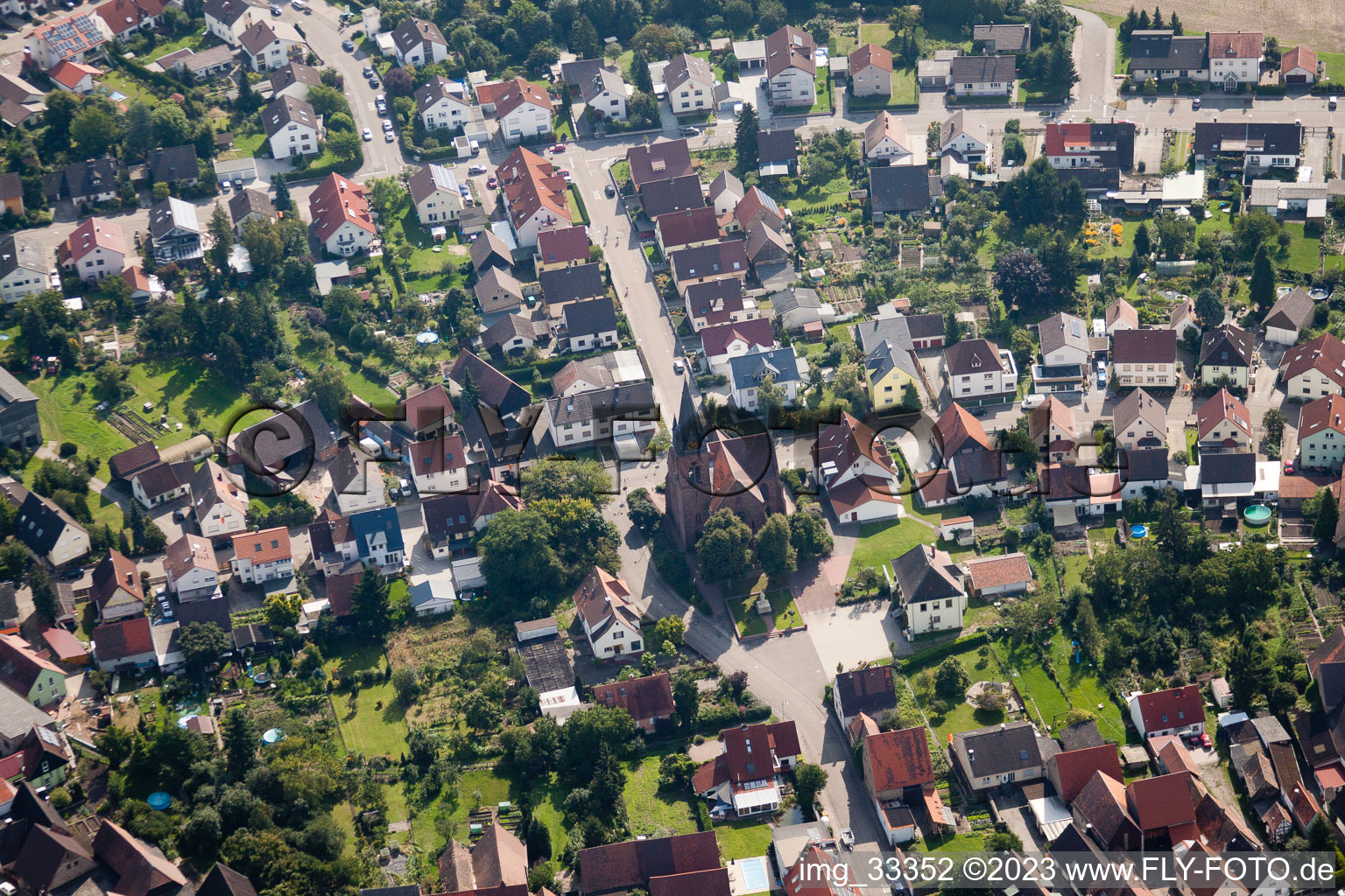 Image drone de Quartier Staffort in Stutensee dans le département Bade-Wurtemberg, Allemagne