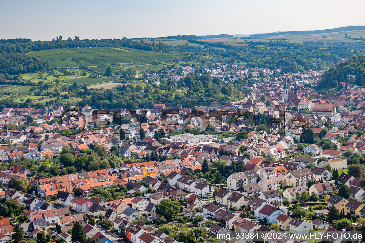 Vue aérienne de Gartenstr à Weingarten dans le département Bade-Wurtemberg, Allemagne