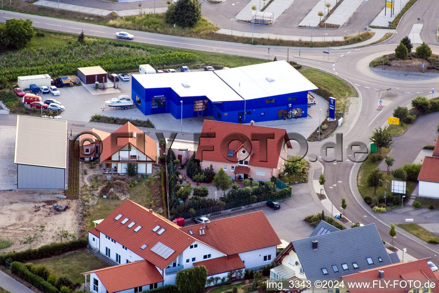 Vue aérienne de Anneau nord à Rülzheim dans le département Rhénanie-Palatinat, Allemagne