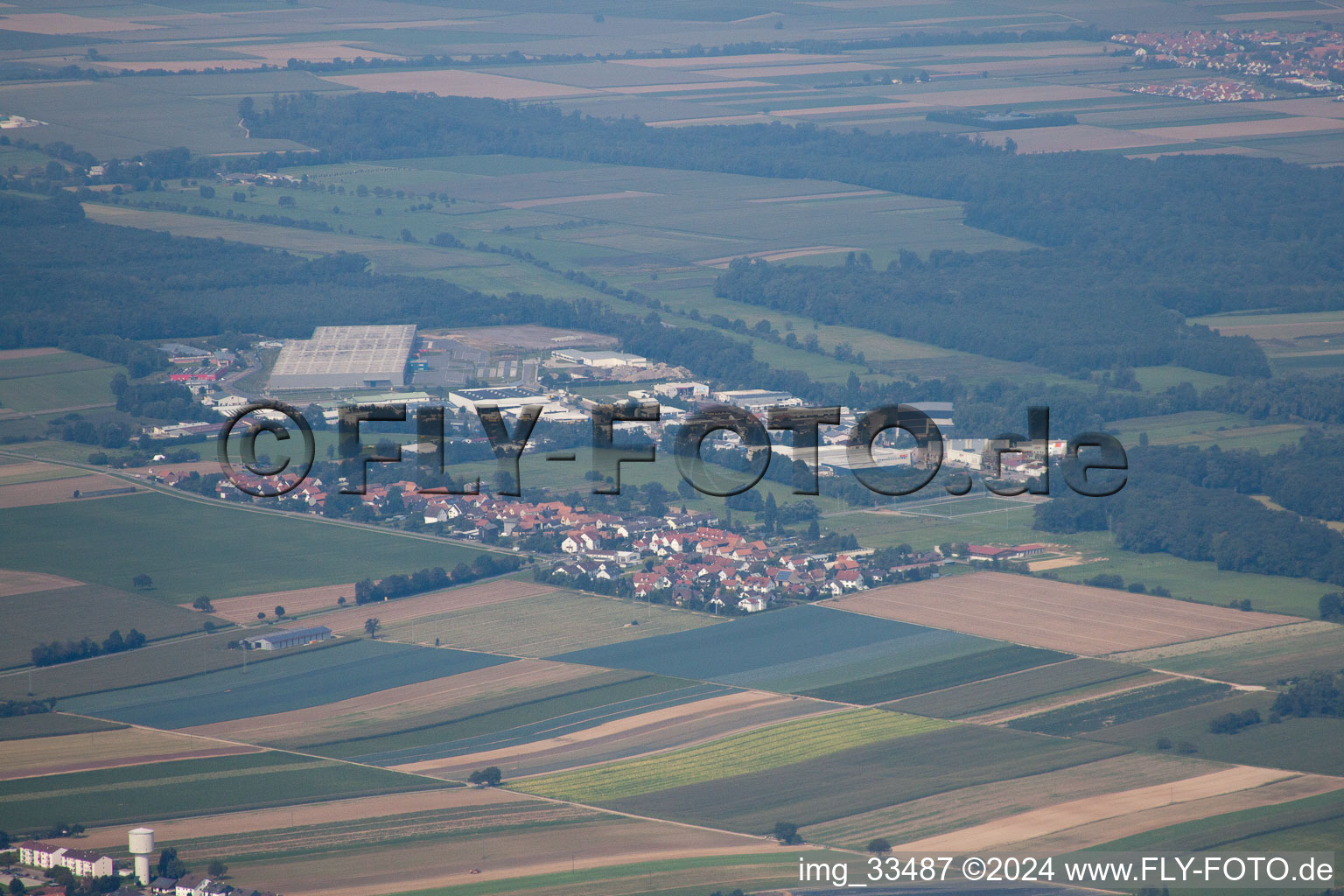 Image drone de Quartier Minderslachen in Kandel dans le département Rhénanie-Palatinat, Allemagne