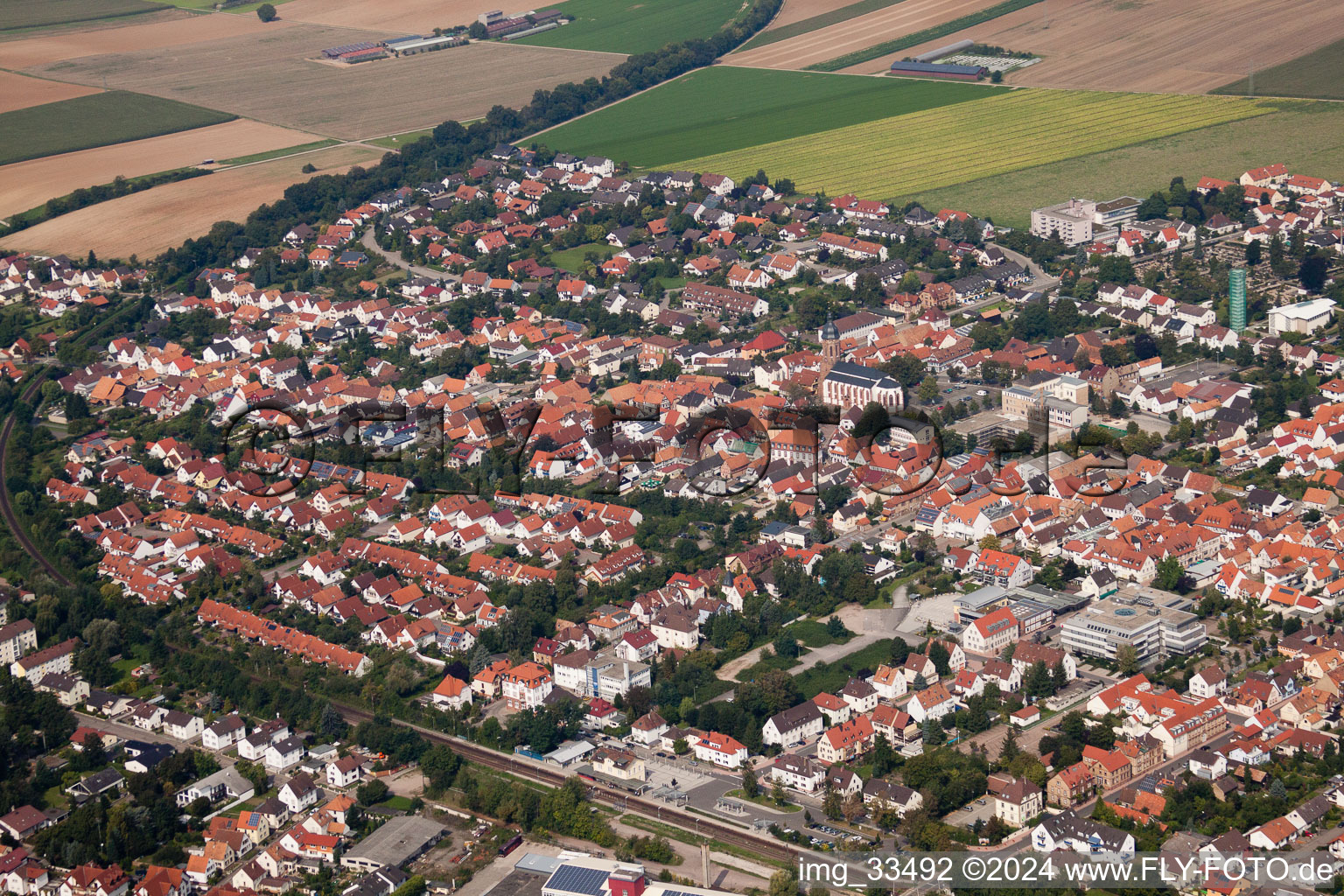 Du sud-est à Kandel dans le département Rhénanie-Palatinat, Allemagne hors des airs