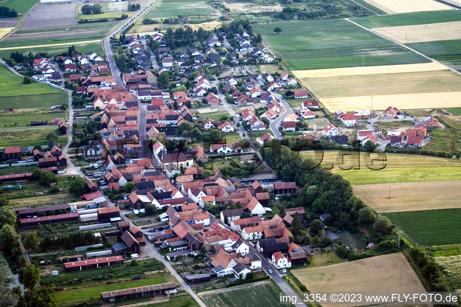 Photographie aérienne de Herxheimweyher dans le département Rhénanie-Palatinat, Allemagne