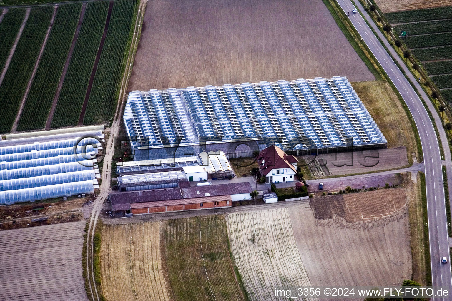 Vue aérienne de Sandhof à Herxheimweyher dans le département Rhénanie-Palatinat, Allemagne