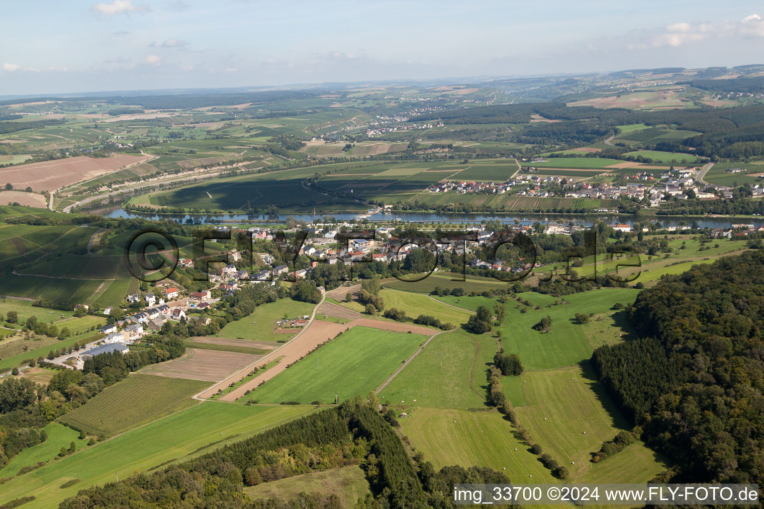 Photographie aérienne de Remich dans le département Remich, Luxembourg