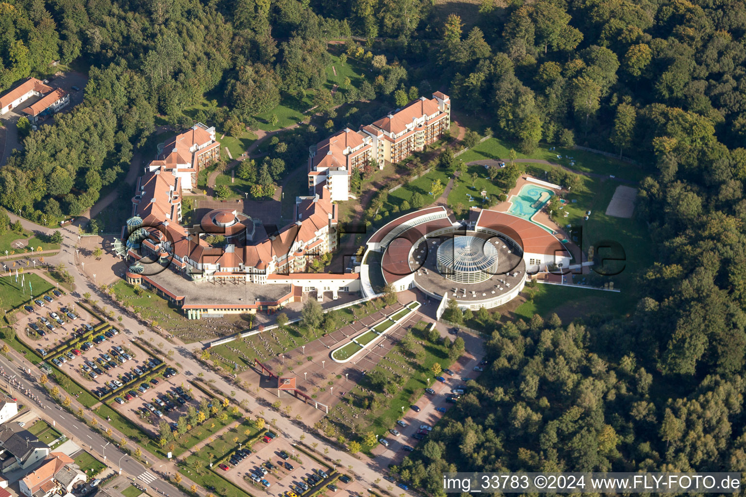 Photographie aérienne de Site clinique du centre de rééducation de la Rehaklinik Johannesbad Saarschleife AG & Co KG Clinique d'orthopédie et de rhumatologie à le quartier Orscholz in Mettlach dans le département Sarre, Allemagne