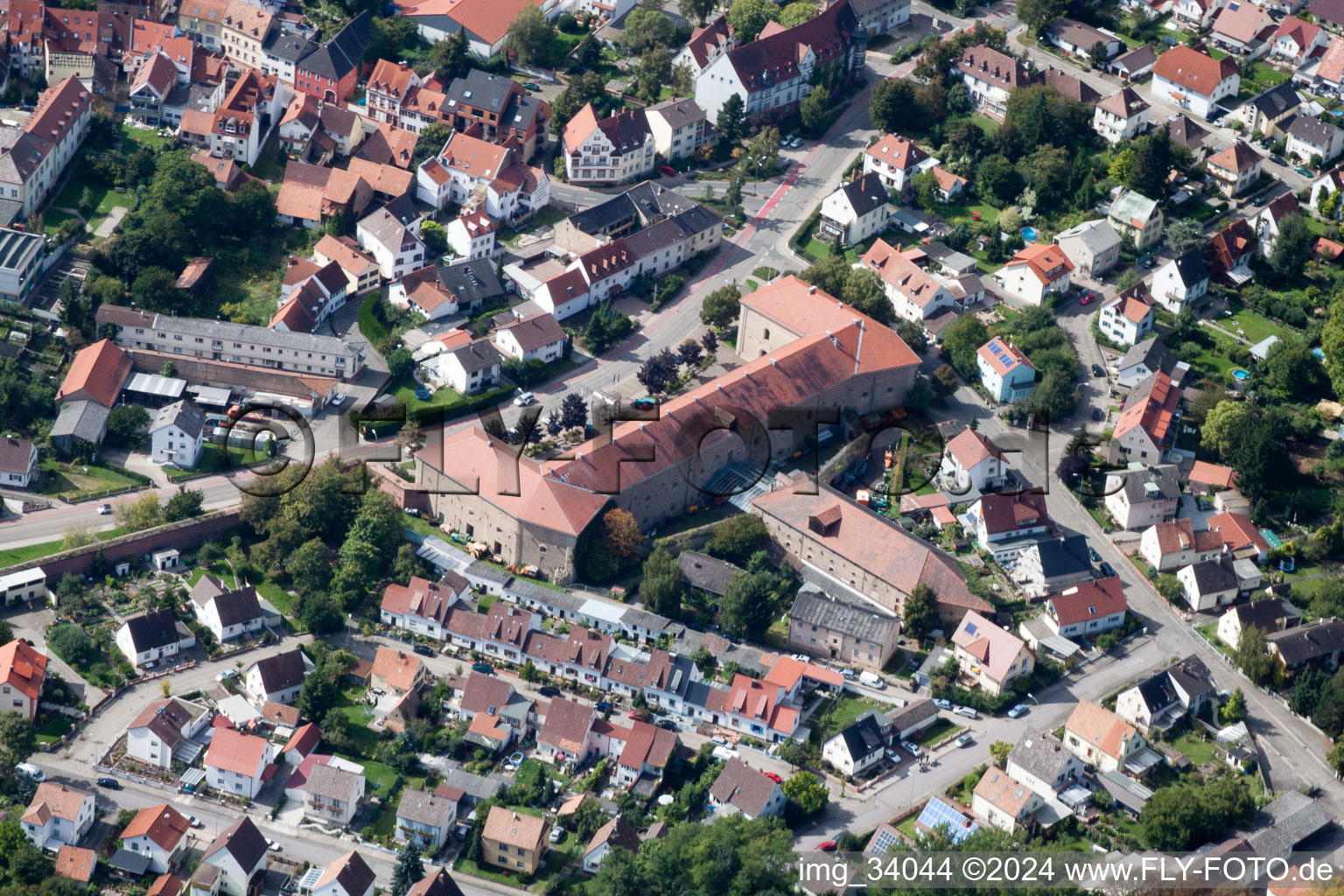 Germersheim dans le département Rhénanie-Palatinat, Allemagne vue du ciel