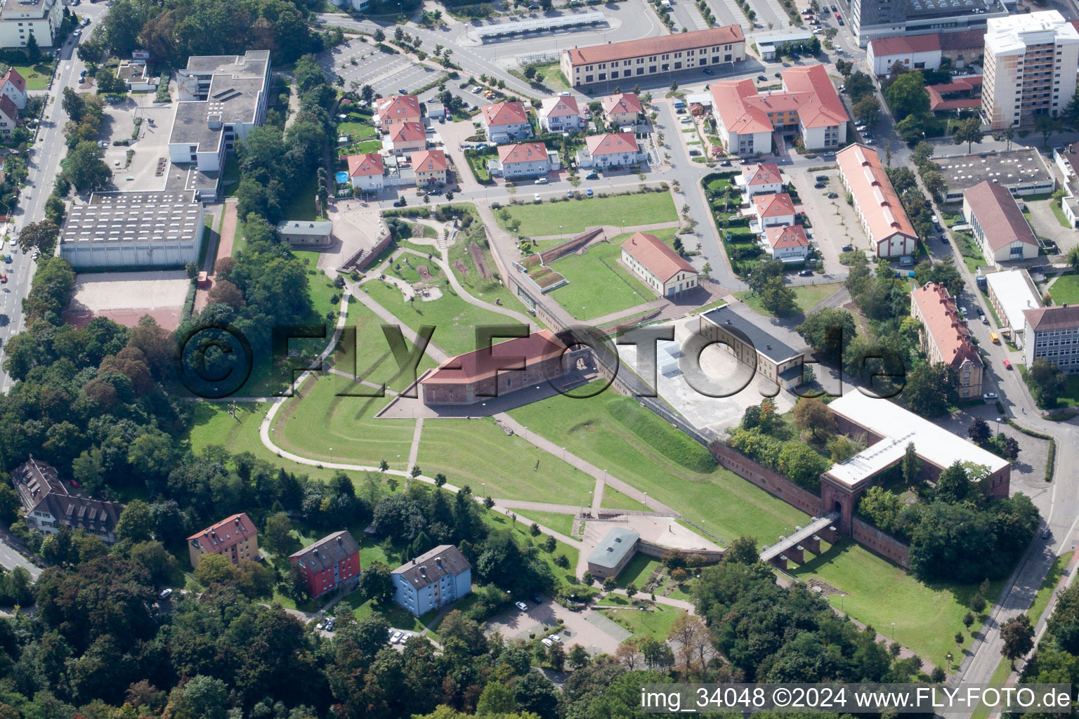 Enregistrement par drone de Germersheim dans le département Rhénanie-Palatinat, Allemagne