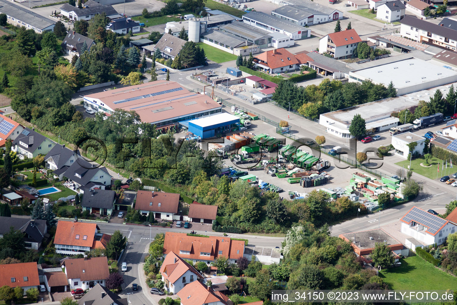 Vue aérienne de Recyclage Bormann à Rülzheim dans le département Rhénanie-Palatinat, Allemagne