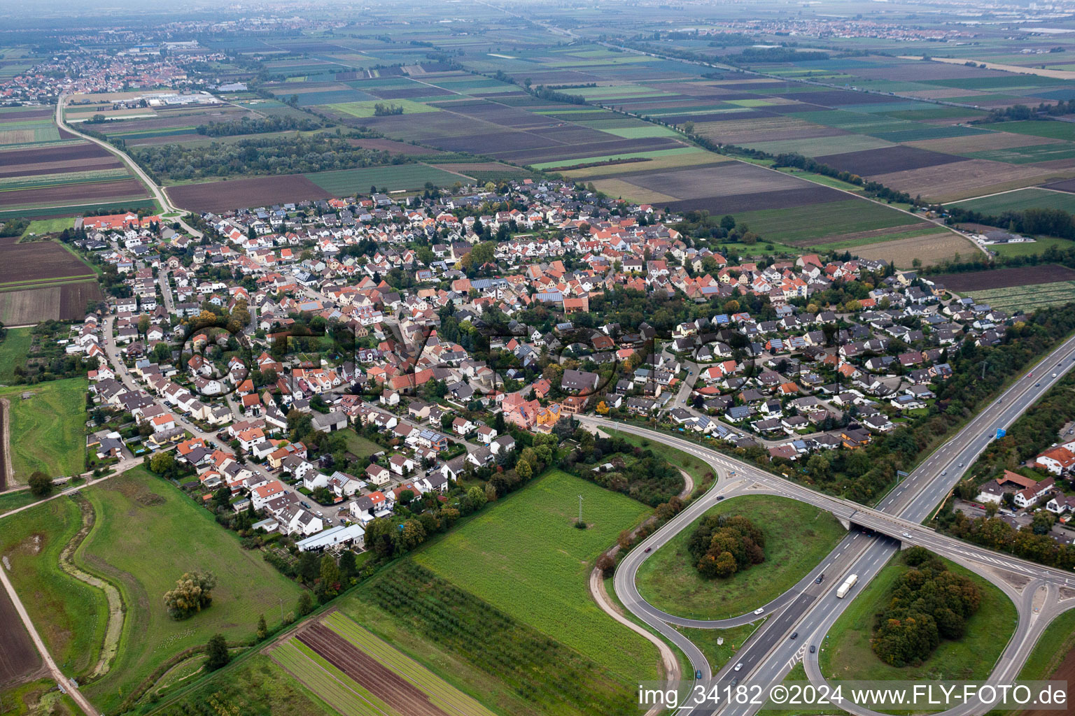 Photographie aérienne de Quartier Schauernheim in Dannstadt-Schauernheim dans le département Rhénanie-Palatinat, Allemagne