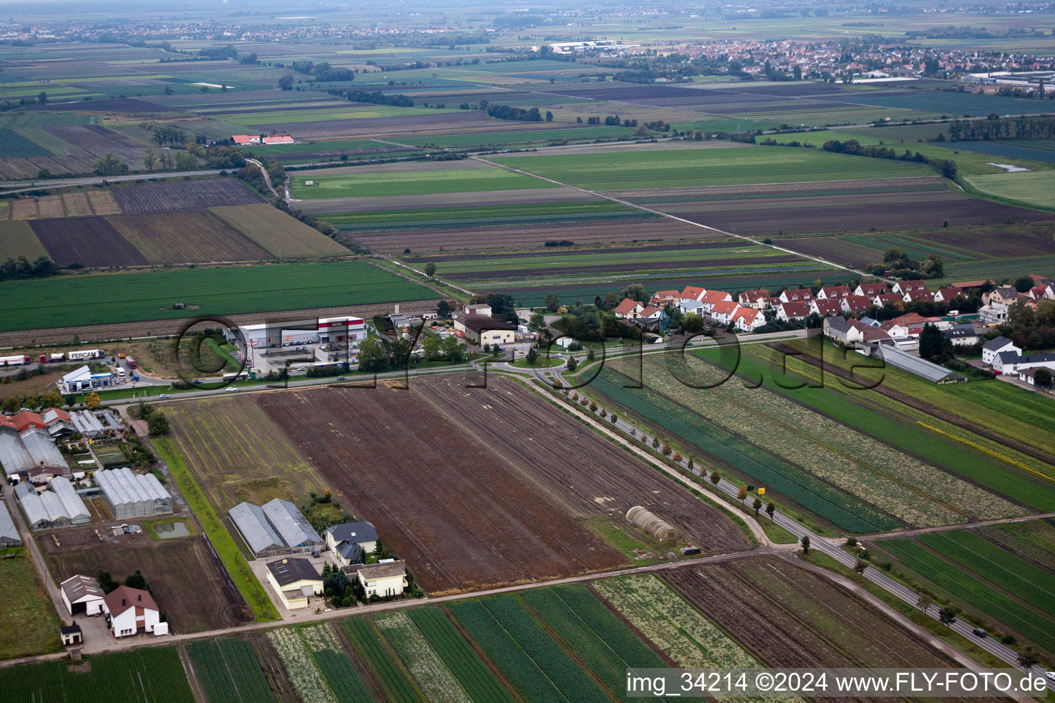 Maxdorf dans le département Rhénanie-Palatinat, Allemagne d'en haut