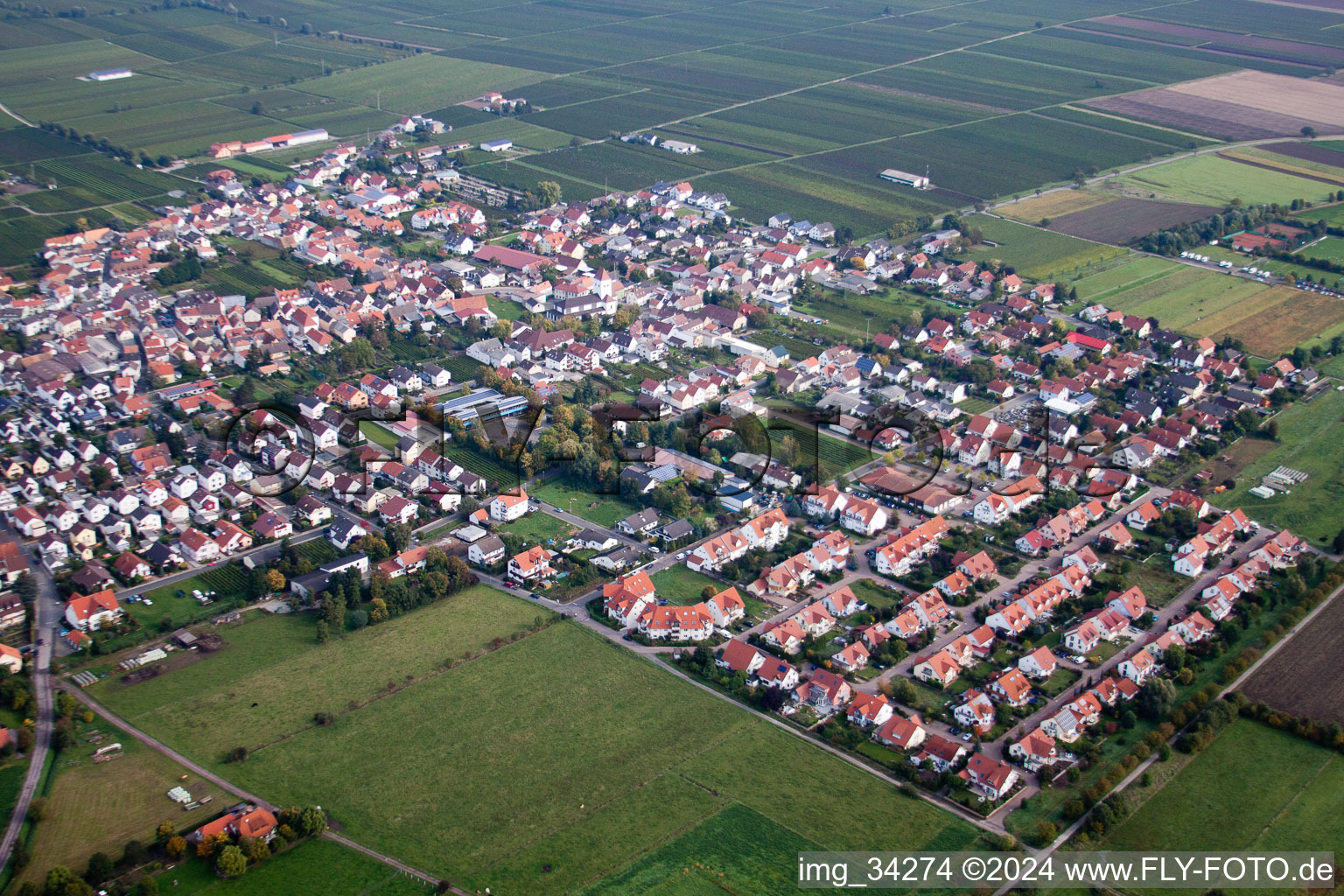 Ruppertsberg dans le département Rhénanie-Palatinat, Allemagne d'en haut