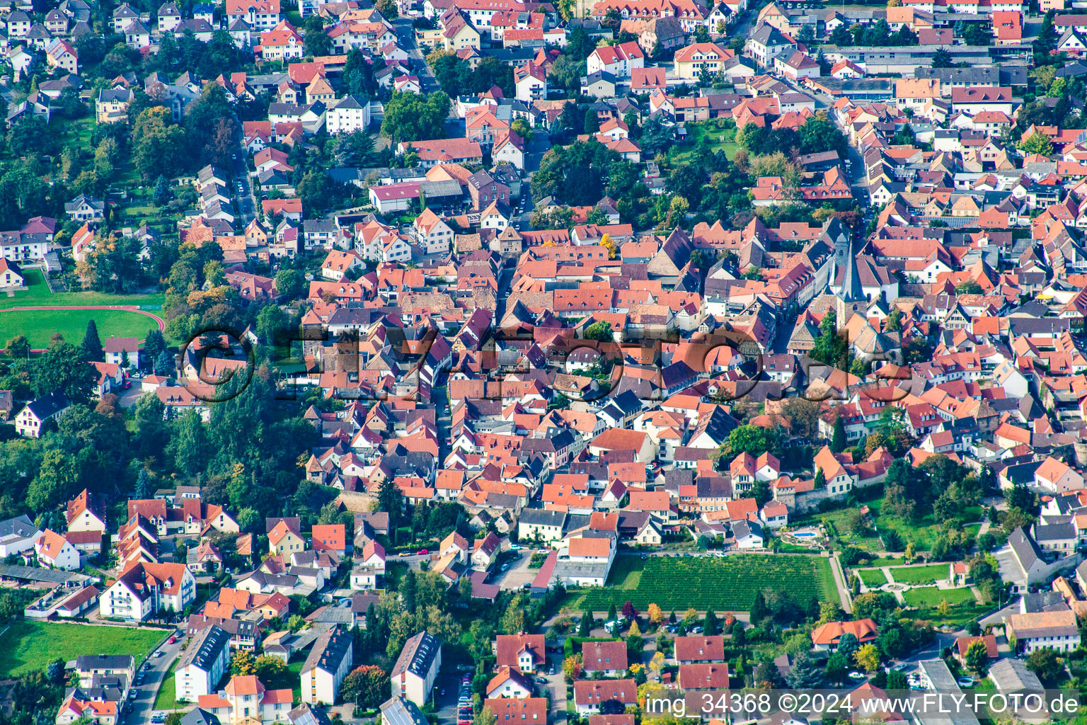 Freinsheim dans le département Rhénanie-Palatinat, Allemagne d'en haut