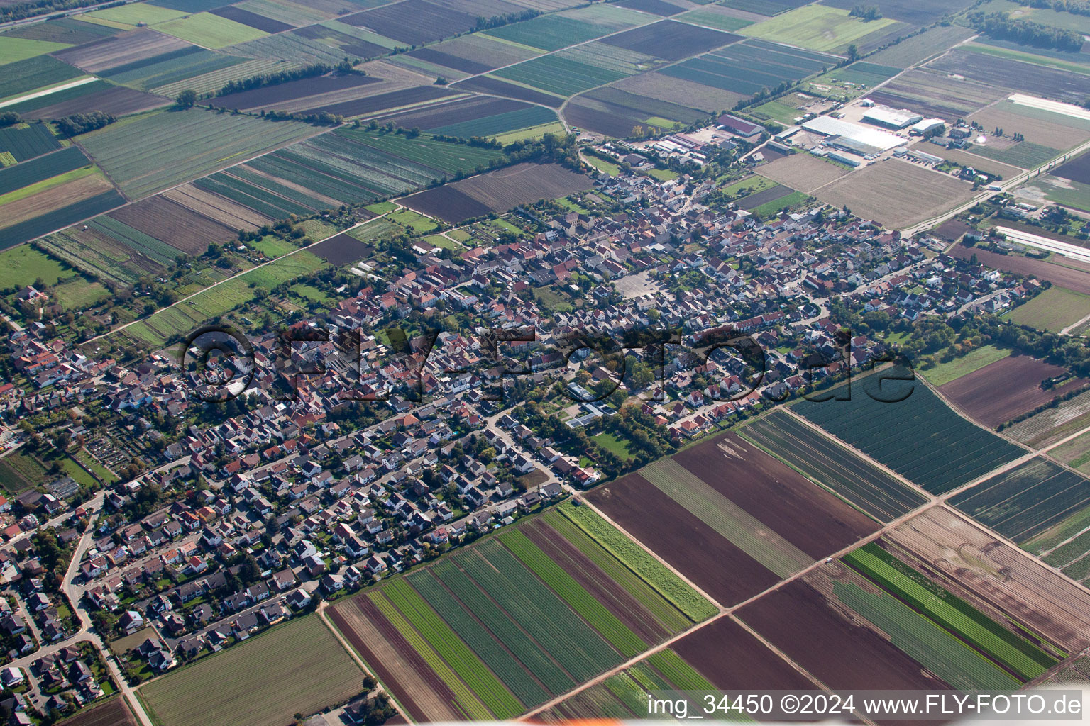 Fußgönheim dans le département Rhénanie-Palatinat, Allemagne d'en haut