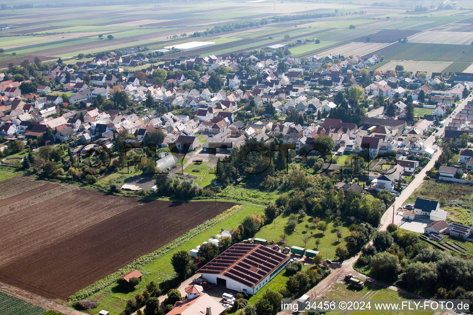 Quartier Hochdorf in Hochdorf-Assenheim dans le département Rhénanie-Palatinat, Allemagne hors des airs