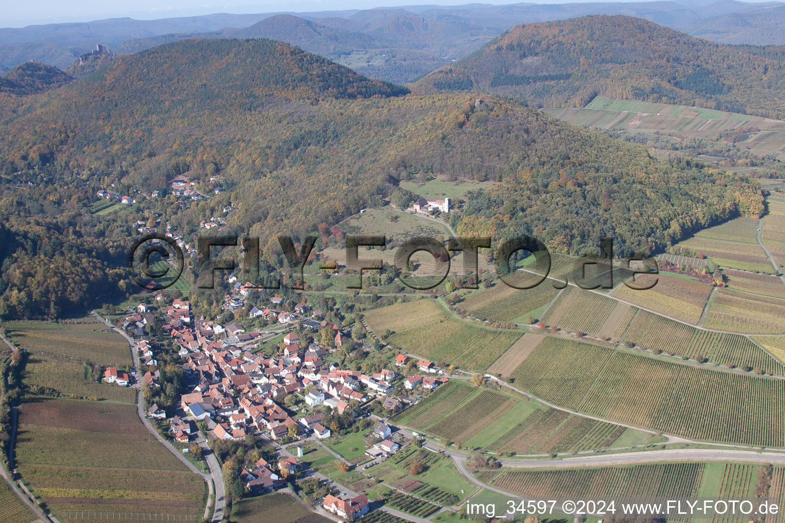 Leinsweiler dans le département Rhénanie-Palatinat, Allemagne d'en haut