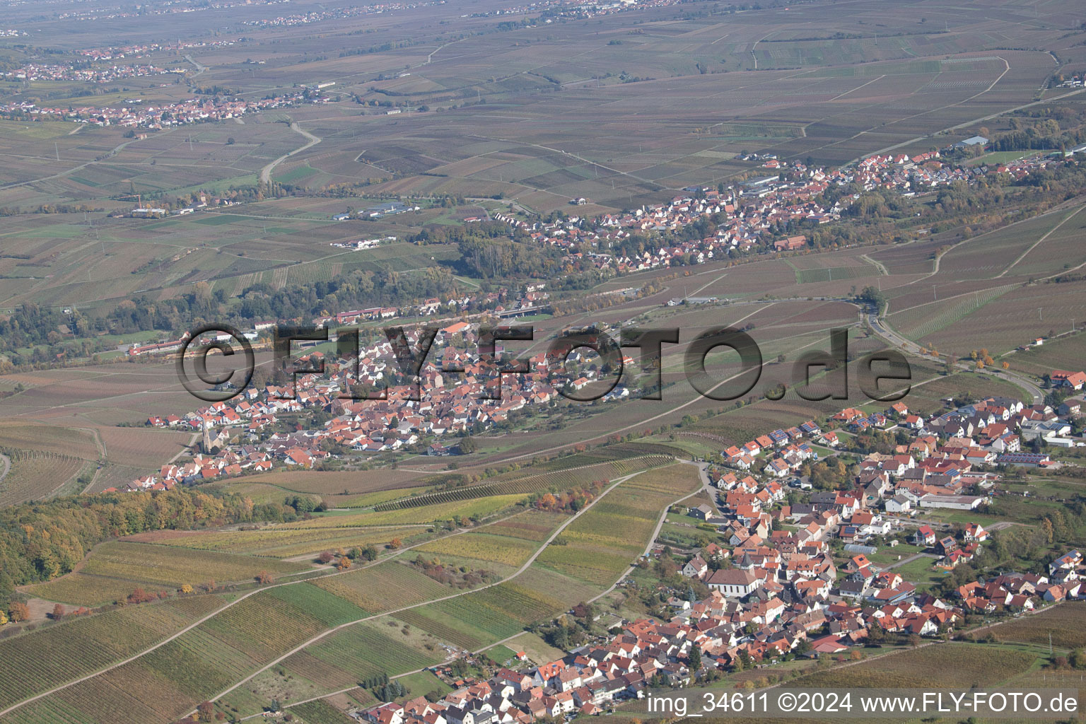 Vue aérienne de Et Birkweiler à Ranschbach dans le département Rhénanie-Palatinat, Allemagne