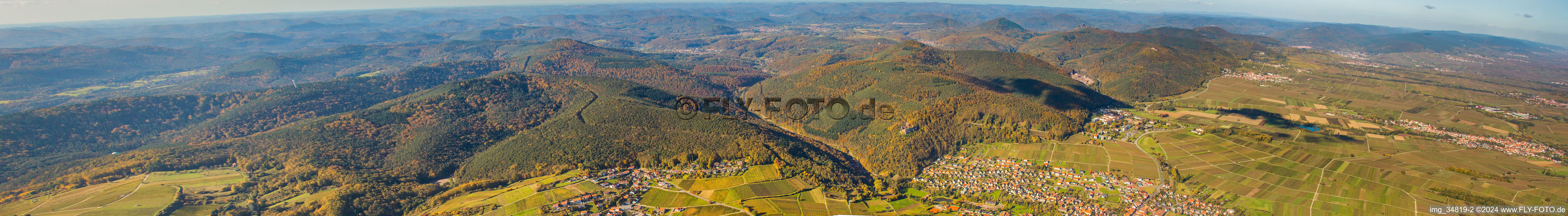 Vue aérienne de Panorama Haardt par Klingenmünster à Klingenmünster dans le département Rhénanie-Palatinat, Allemagne