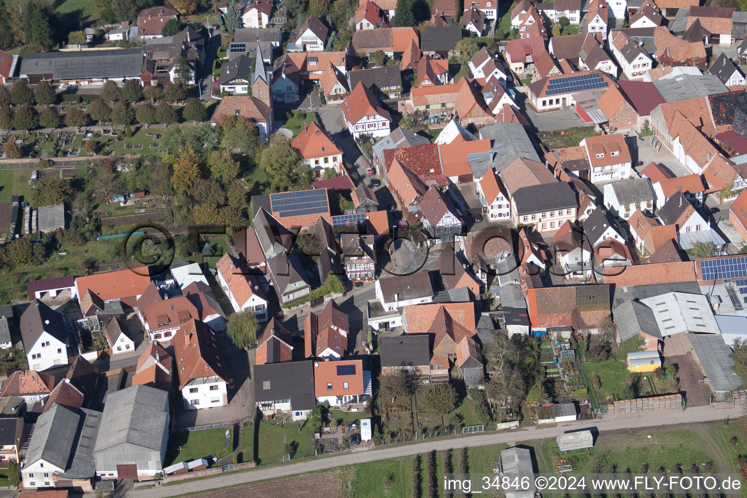 Winden dans le département Rhénanie-Palatinat, Allemagne depuis l'avion