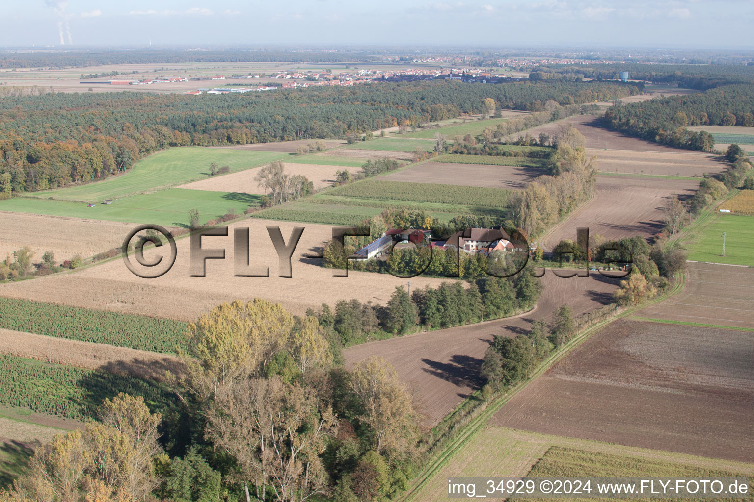 Photographie aérienne de Moulin à rebord à Erlenbach bei Kandel dans le département Rhénanie-Palatinat, Allemagne