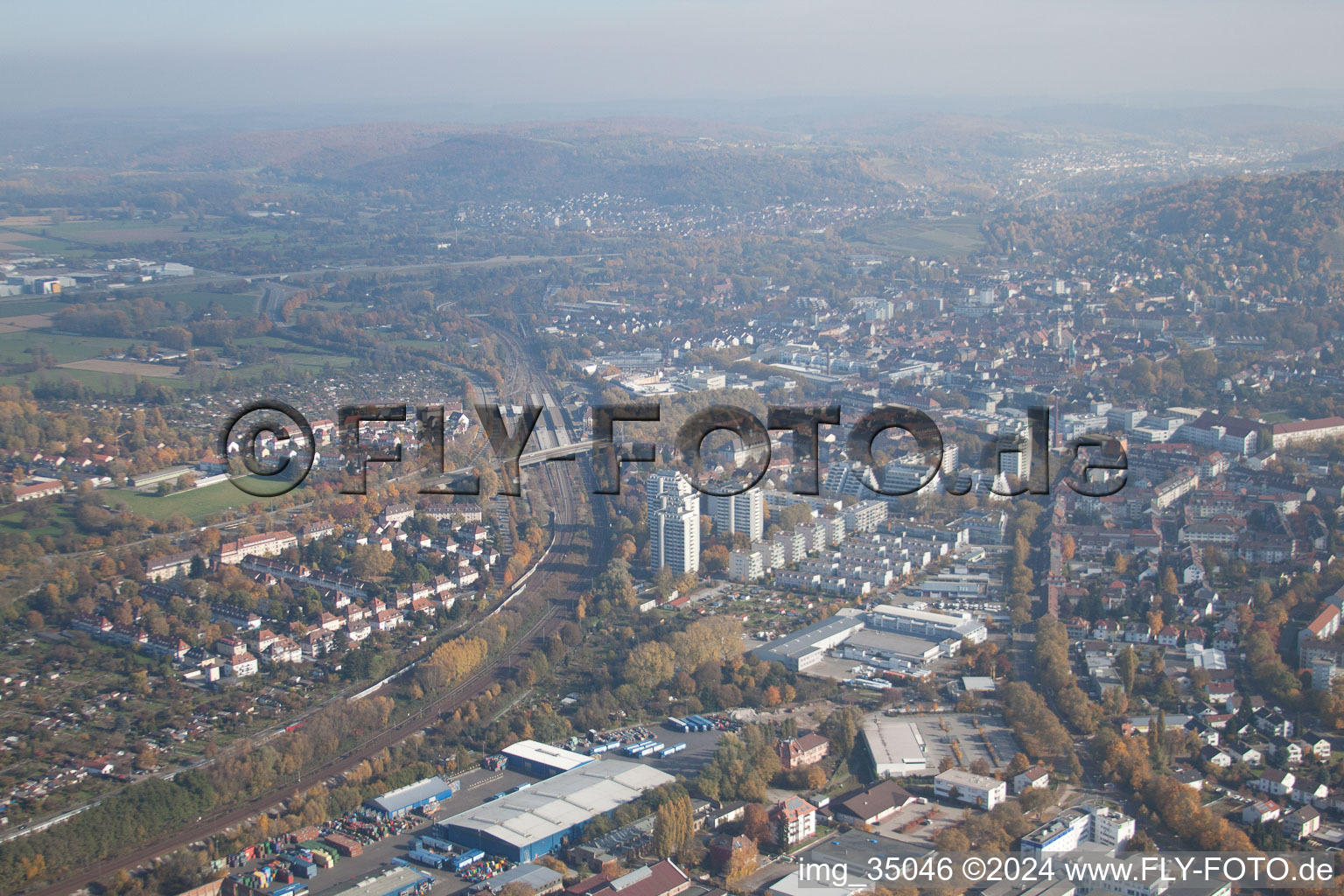 Quartier Durlach in Karlsruhe dans le département Bade-Wurtemberg, Allemagne vue du ciel