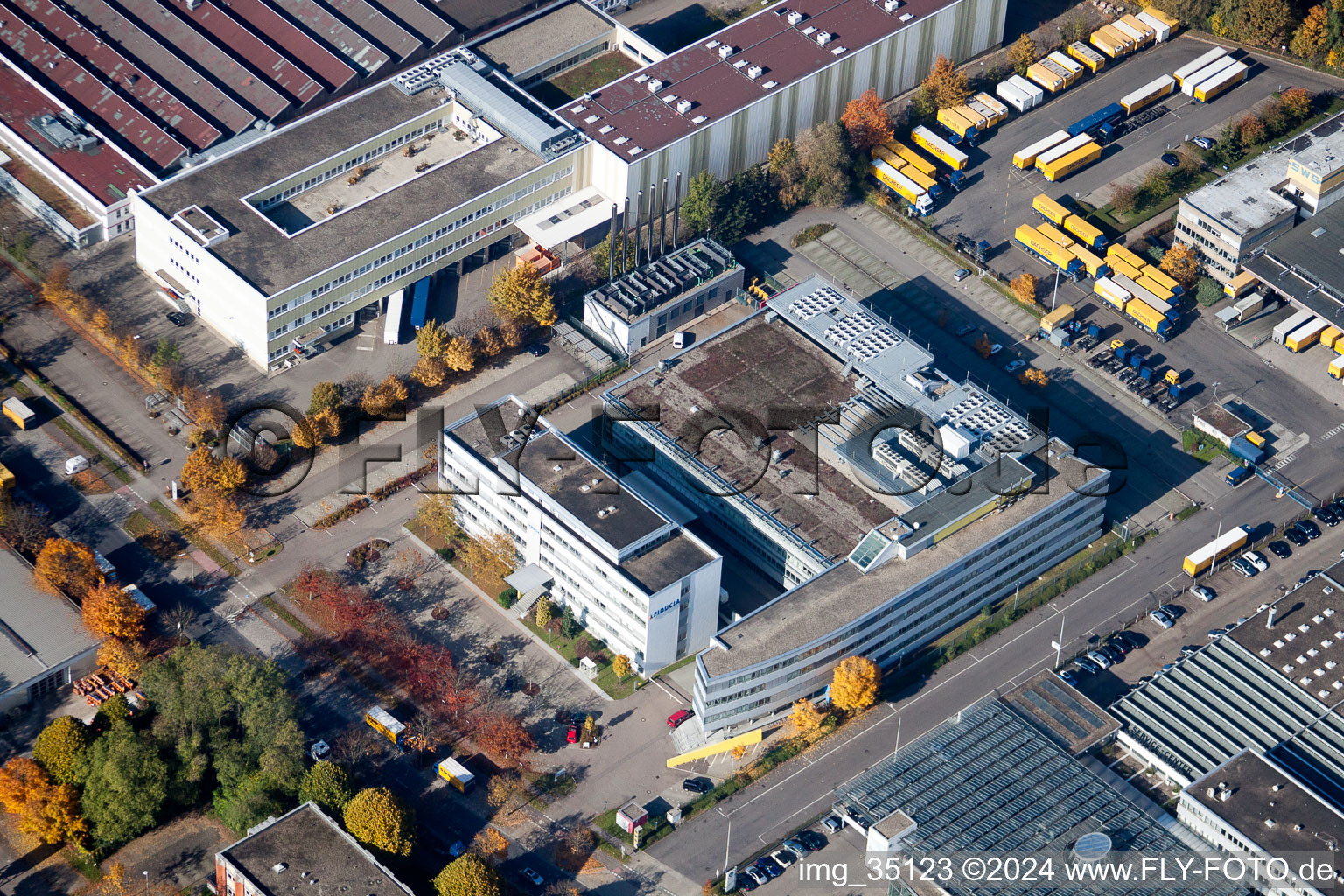 Quartier Rintheim in Karlsruhe dans le département Bade-Wurtemberg, Allemagne d'en haut