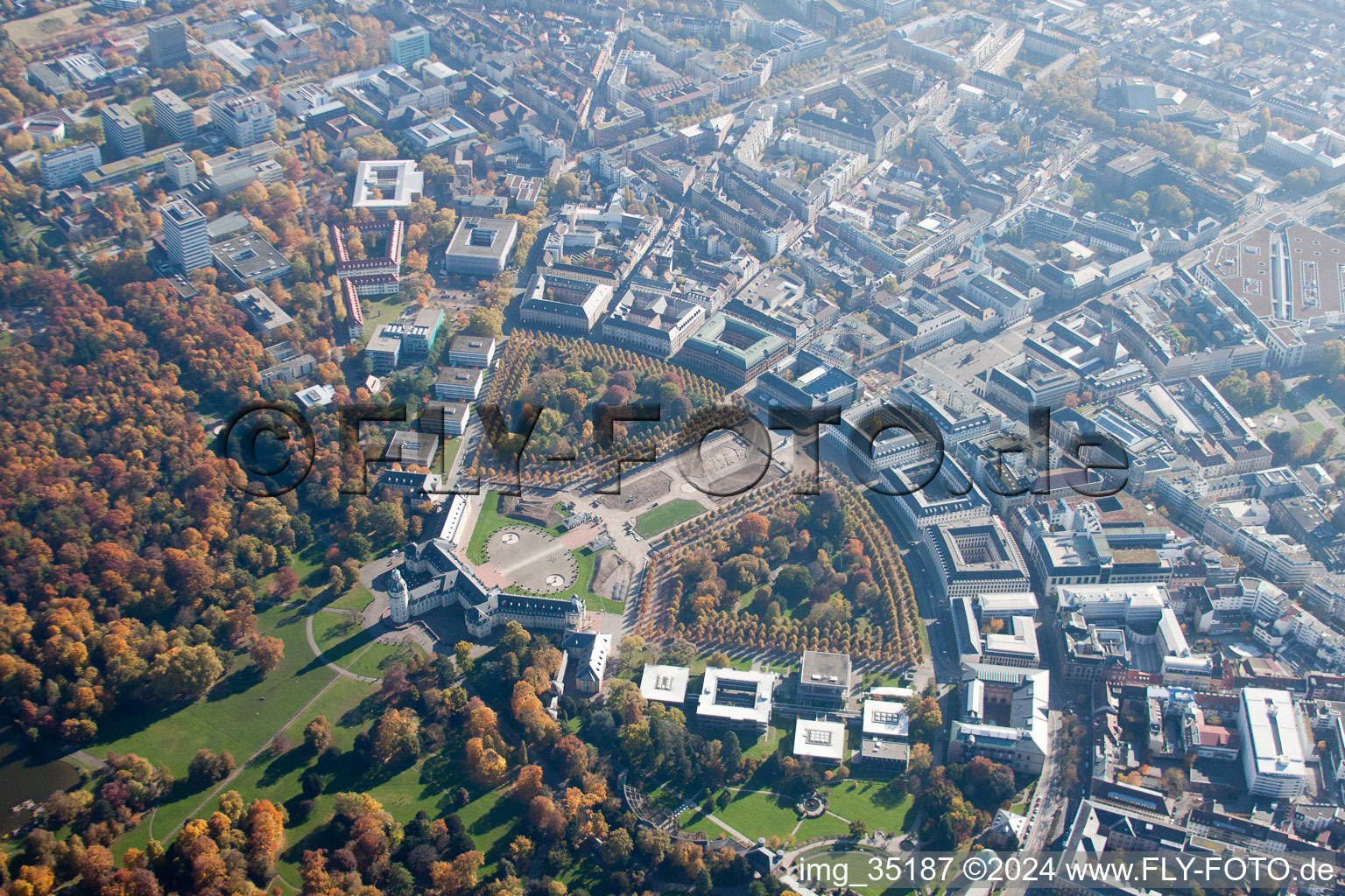 Vue oblique de Verrouillage à le quartier Innenstadt-West in Karlsruhe dans le département Bade-Wurtemberg, Allemagne