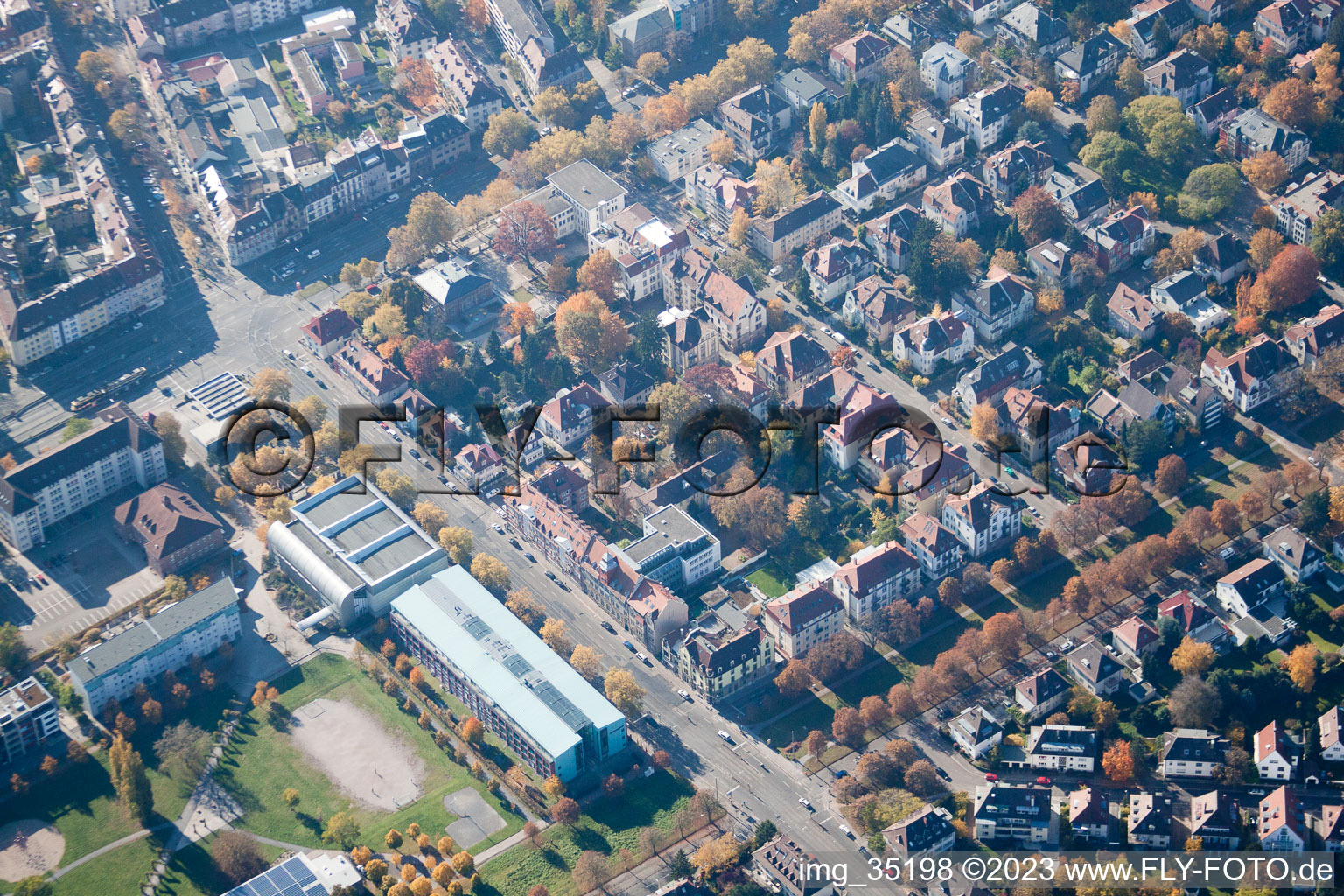 Photographie aérienne de Quartier Mühlburg in Karlsruhe dans le département Bade-Wurtemberg, Allemagne