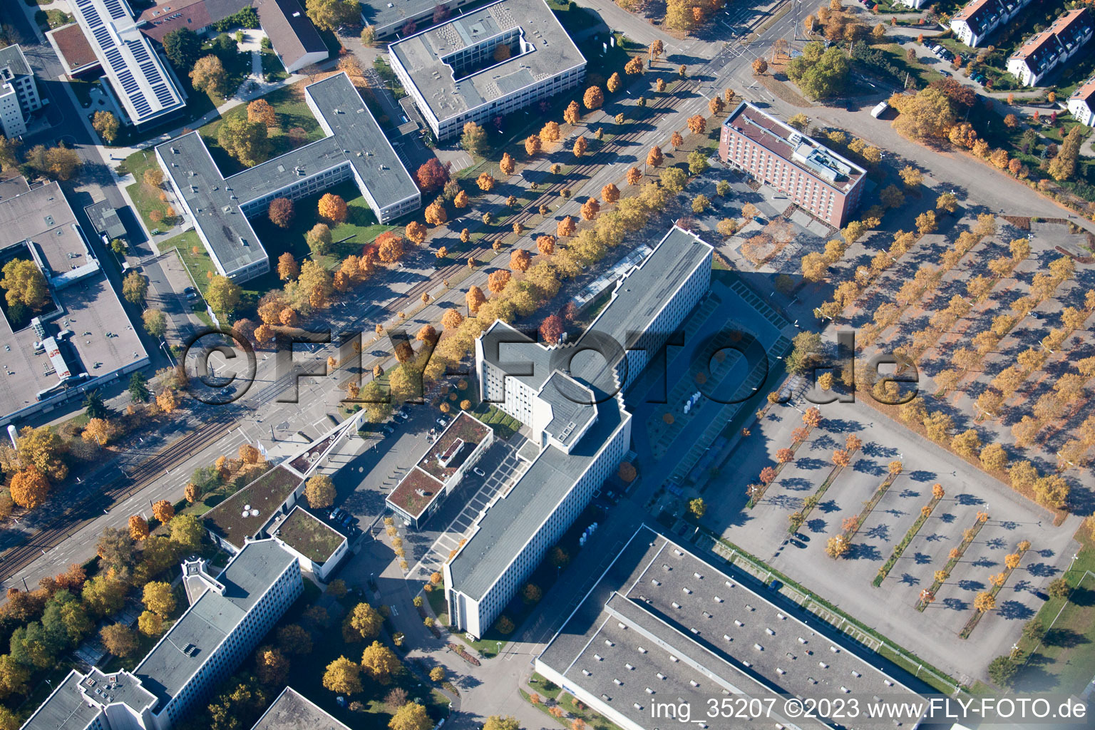 Photographie aérienne de Quartier Knielingen in Karlsruhe dans le département Bade-Wurtemberg, Allemagne