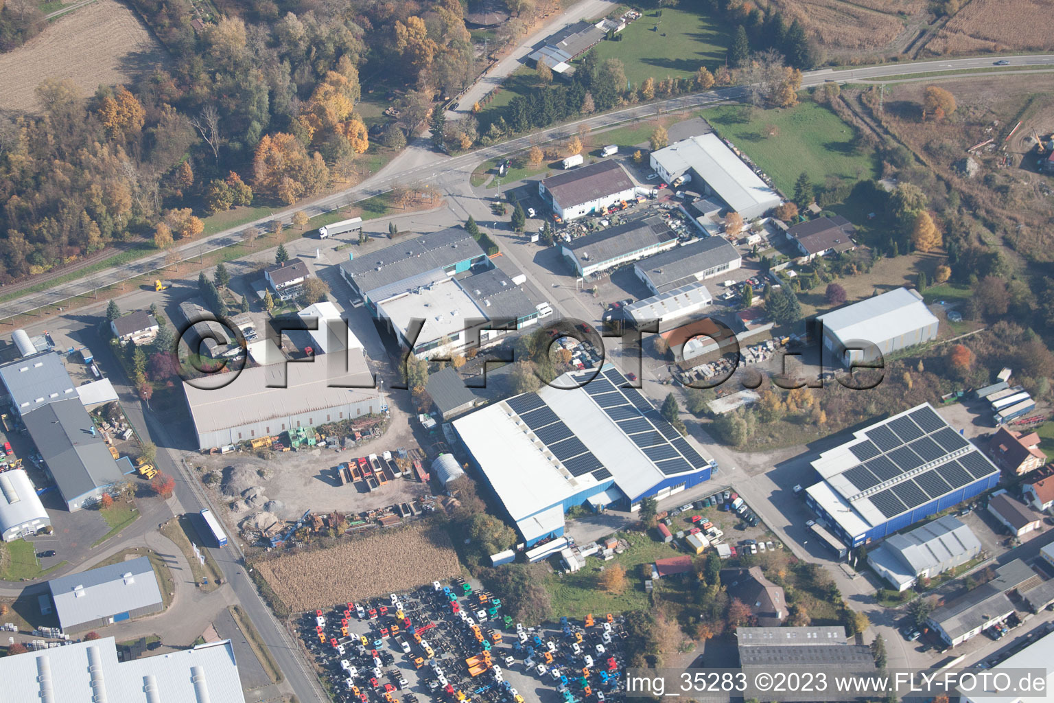 Enregistrement par drone de Hagenbach dans le département Rhénanie-Palatinat, Allemagne