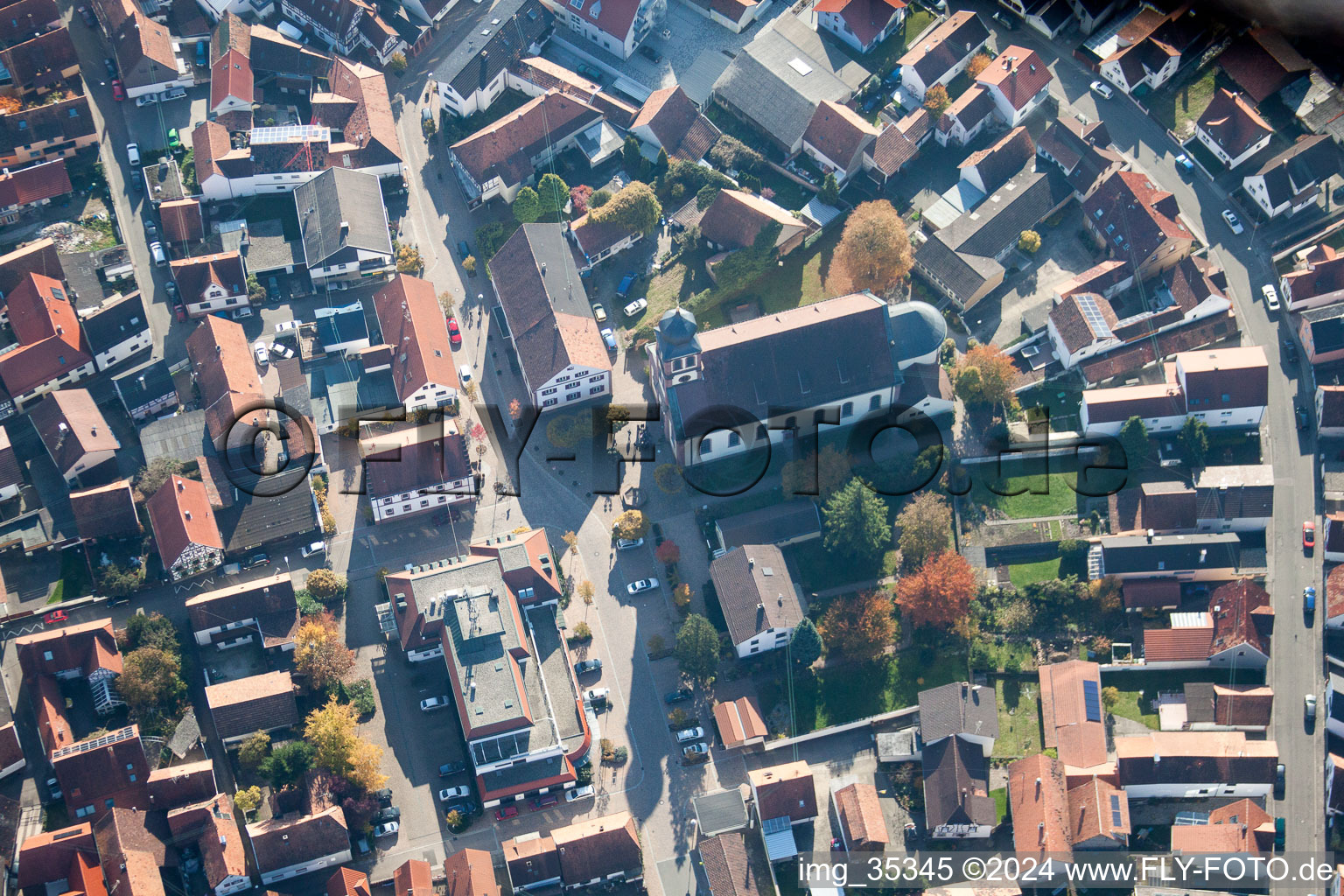 Ludwigstr. à Hagenbach dans le département Rhénanie-Palatinat, Allemagne d'en haut