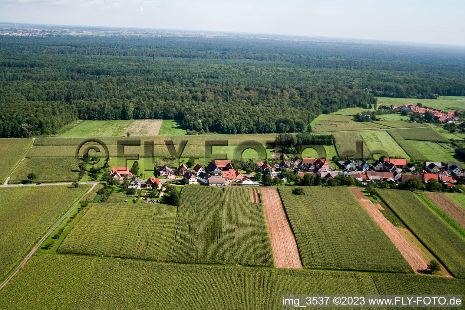 Schleithal dans le département Bas Rhin, France vue du ciel