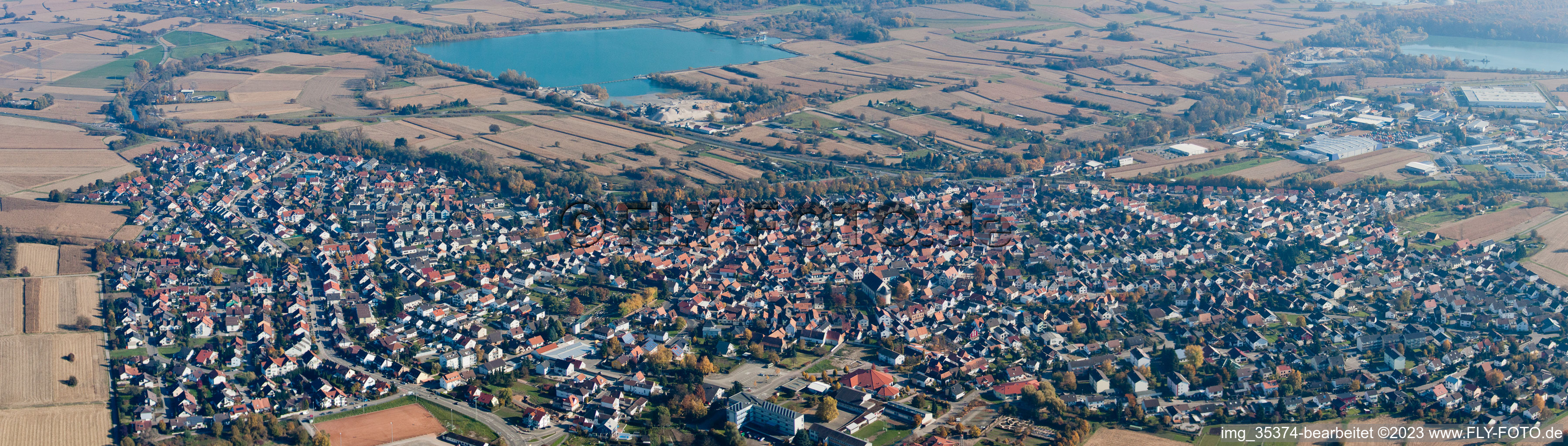 Photographie aérienne de Panorama à Hagenbach dans le département Rhénanie-Palatinat, Allemagne