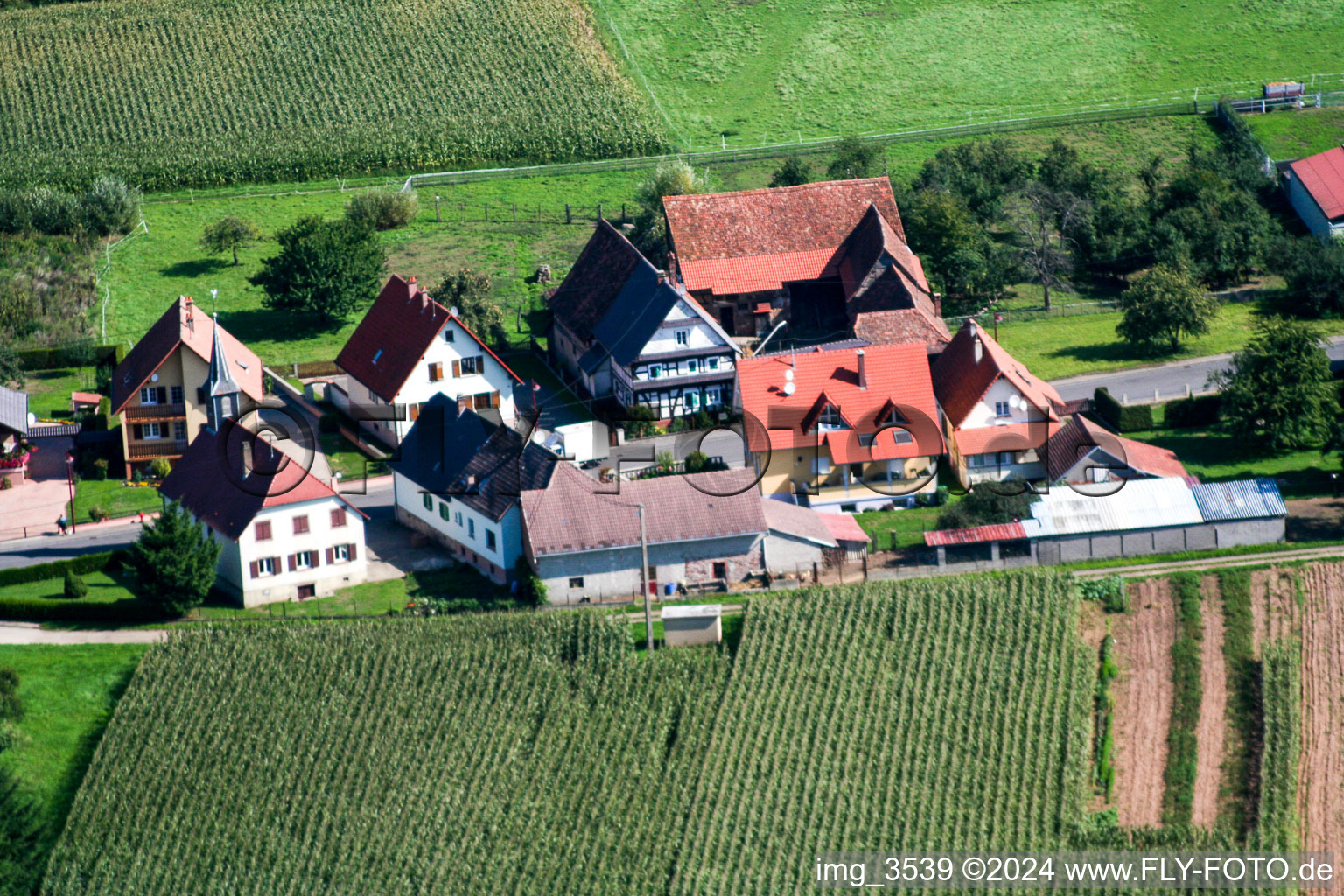 Image drone de Schleithal dans le département Bas Rhin, France