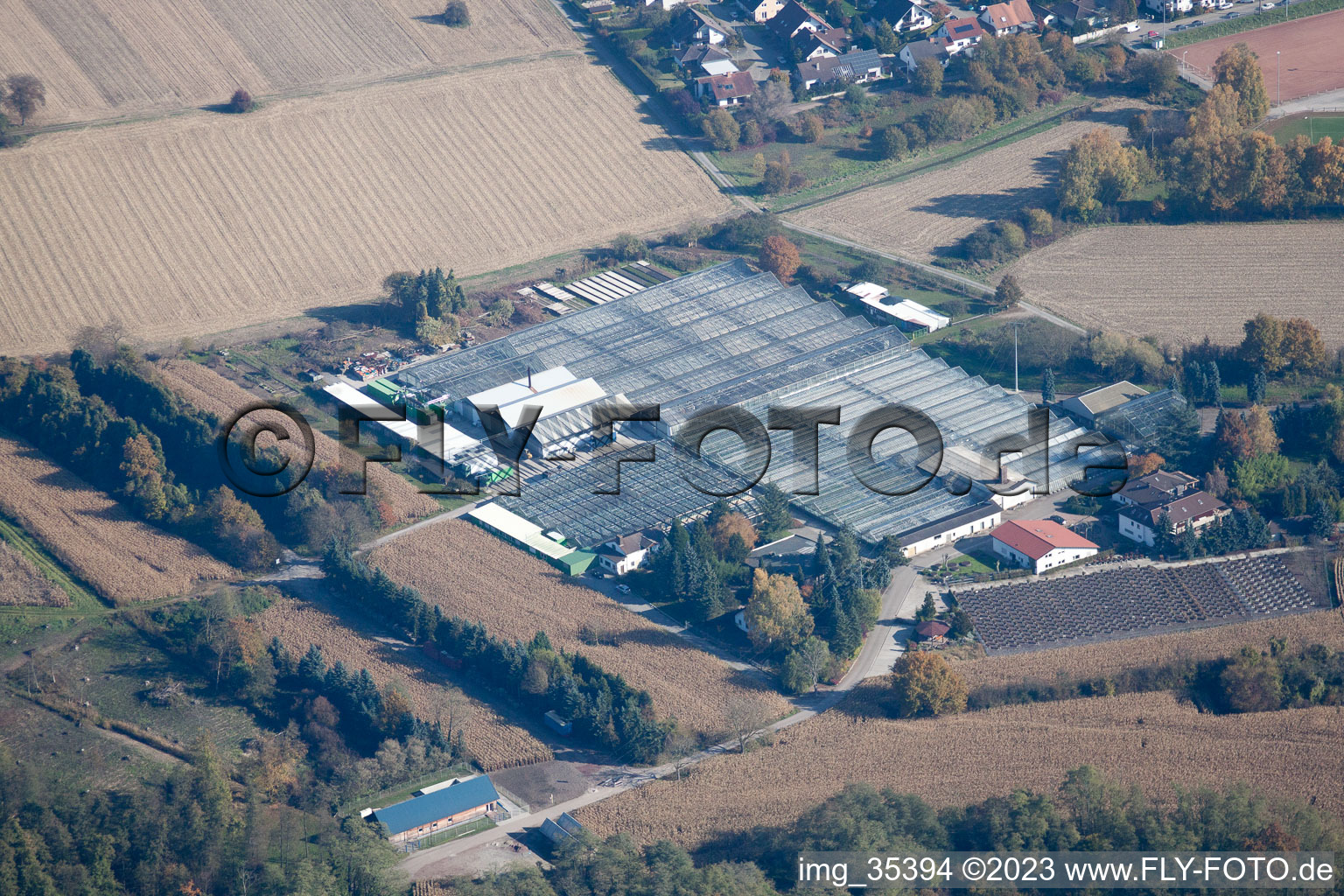 Géranium Endisch GmbH à Hagenbach dans le département Rhénanie-Palatinat, Allemagne d'un drone