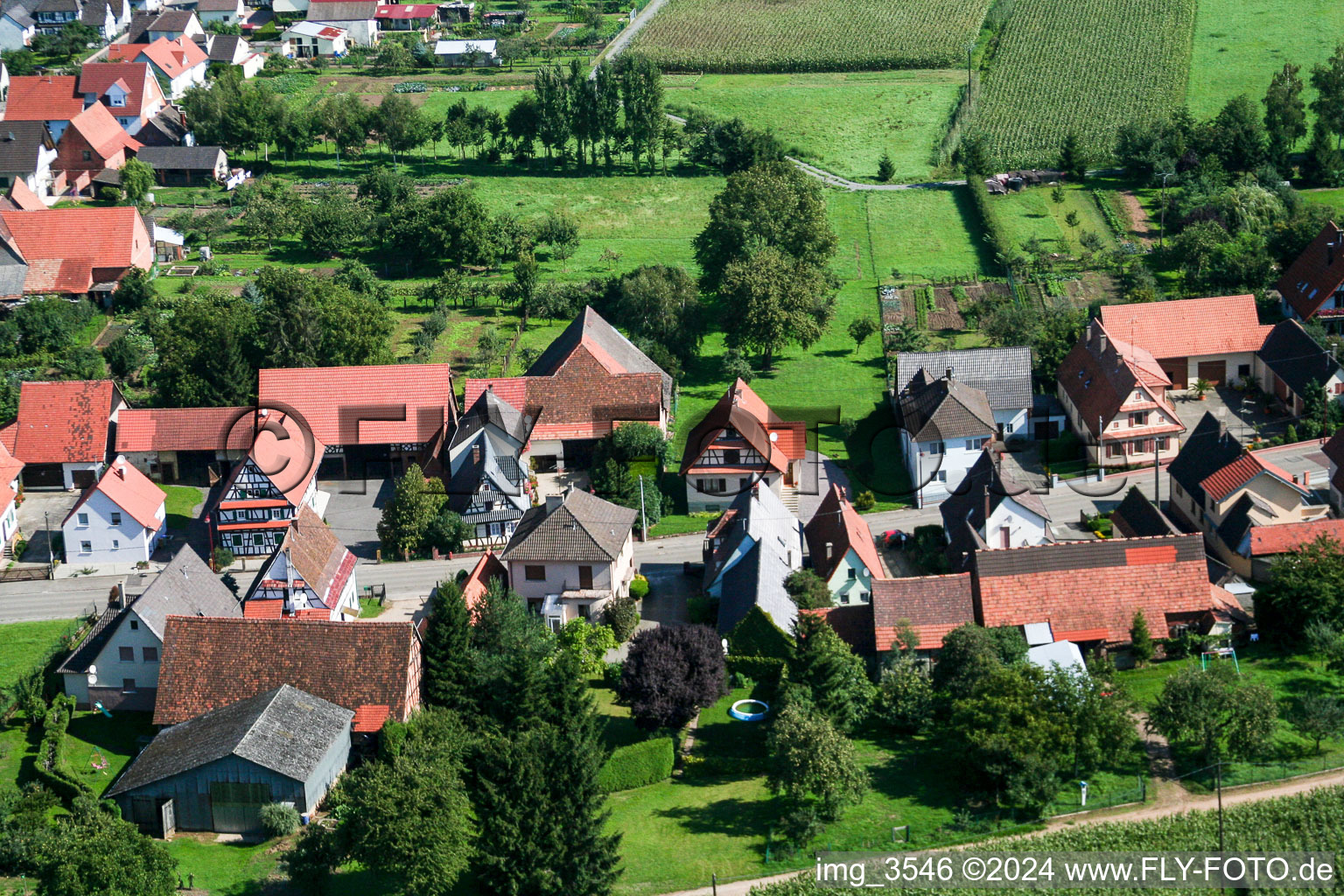 Photographie aérienne de Schleithal dans le département Bas Rhin, France