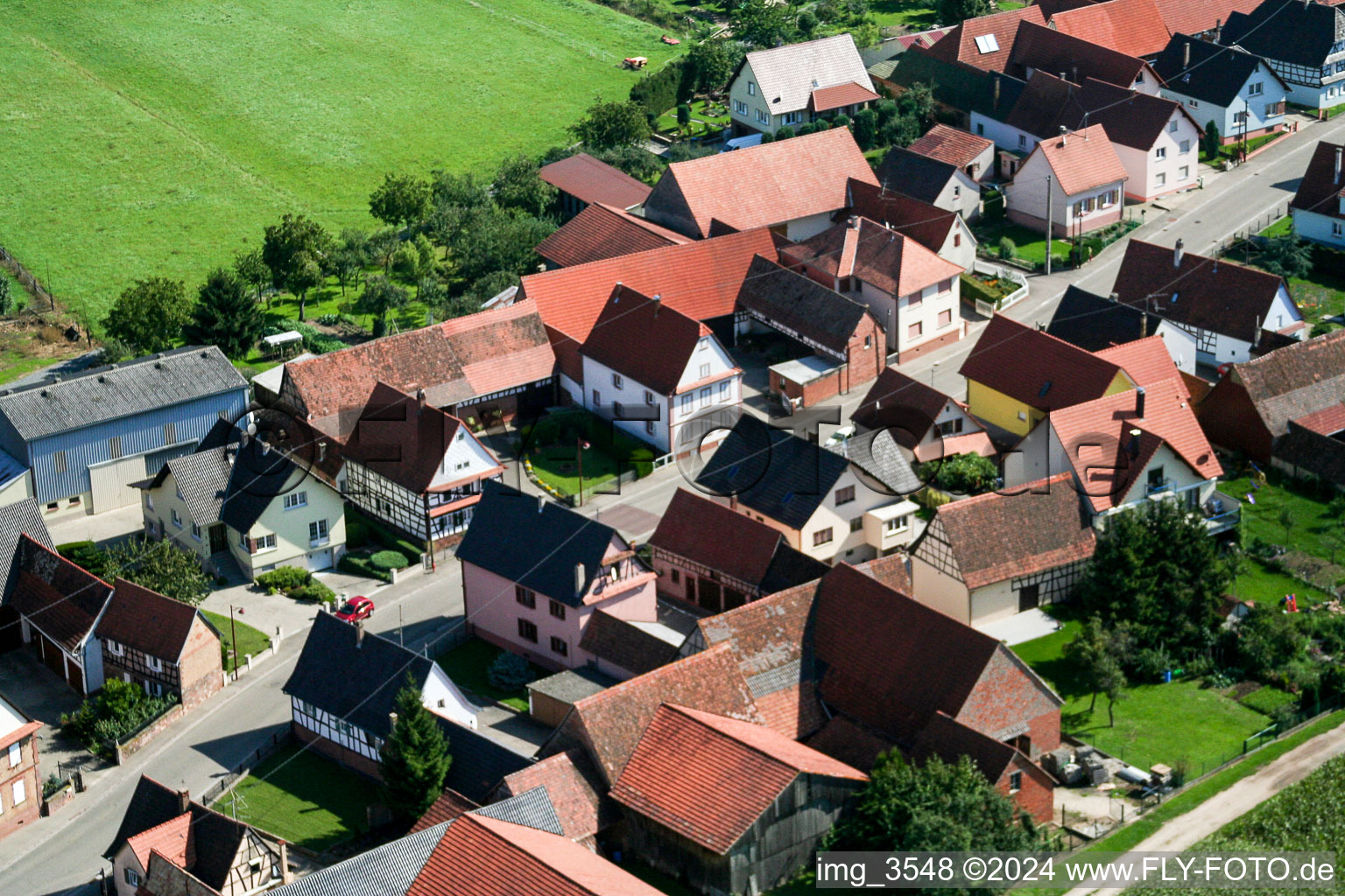 Schleithal dans le département Bas Rhin, France d'en haut