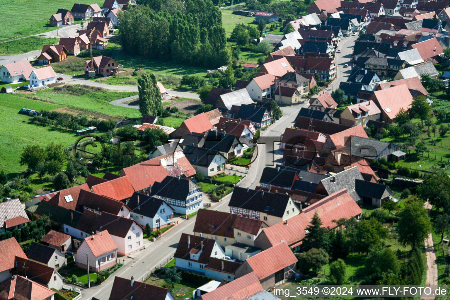 Schleithal dans le département Bas Rhin, France hors des airs