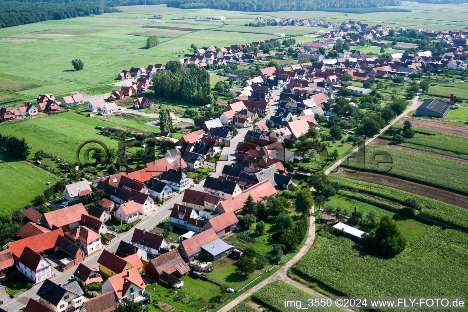 Schleithal dans le département Bas Rhin, France vue d'en haut