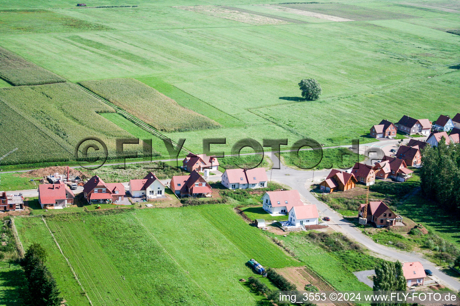 Schleithal dans le département Bas Rhin, France vue du ciel