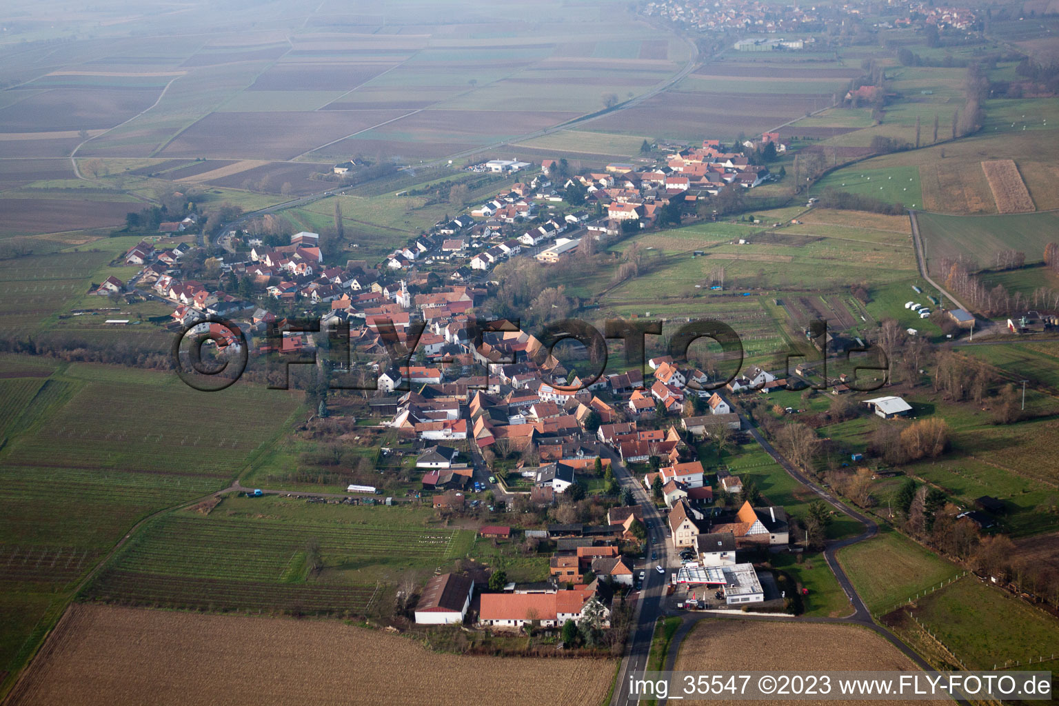 Photographie aérienne de Oberhausen dans le département Rhénanie-Palatinat, Allemagne