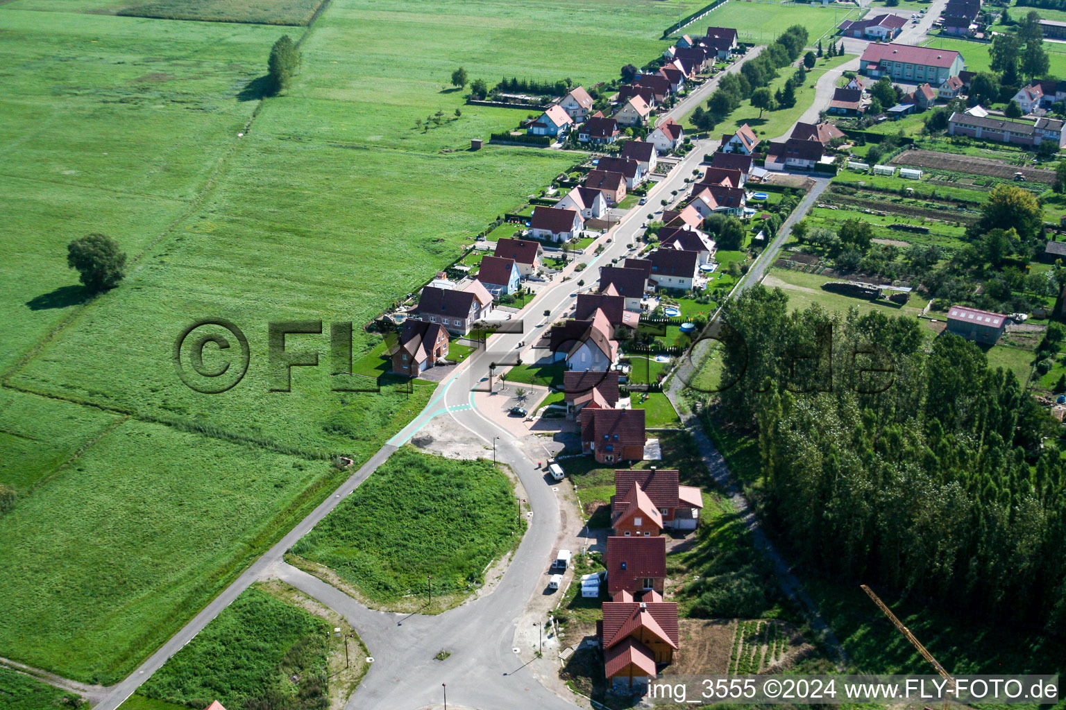 Image drone de Schleithal dans le département Bas Rhin, France