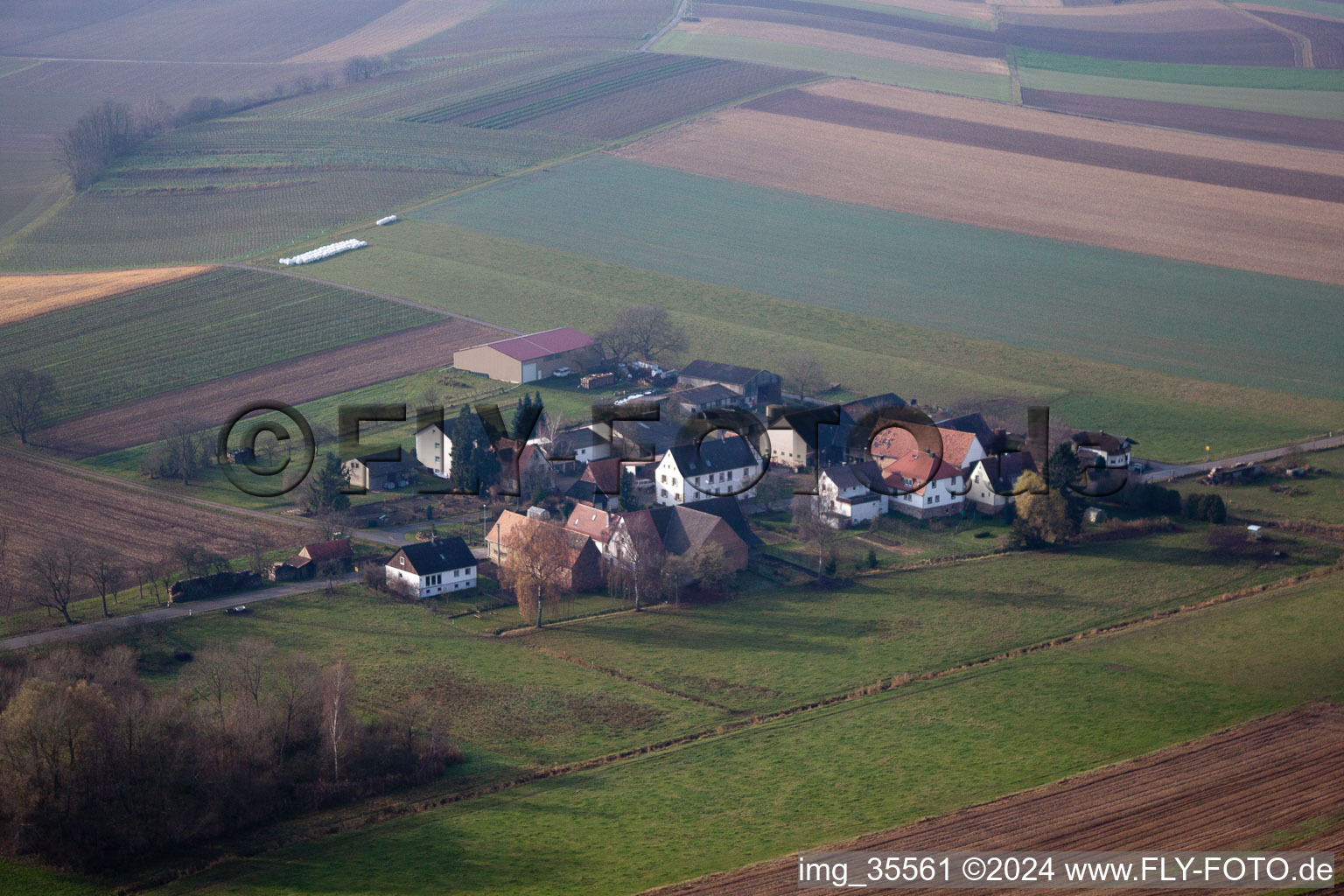 Deutschhof dans le département Rhénanie-Palatinat, Allemagne du point de vue du drone