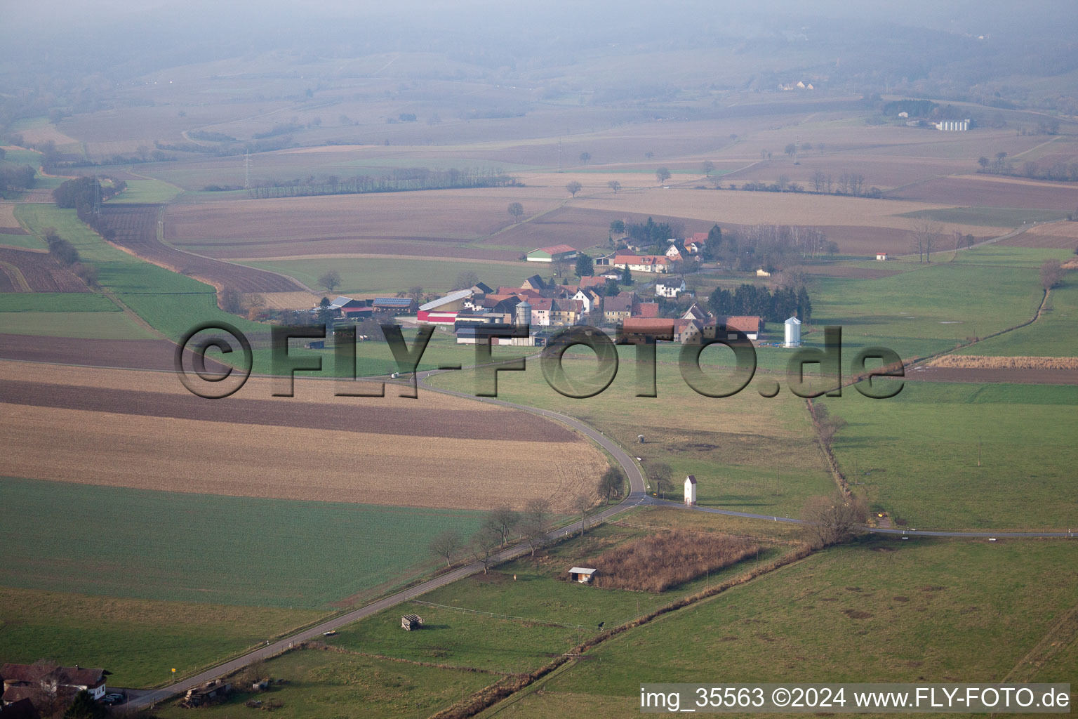 Vue oblique de Quartier Deutschhof in Kapellen-Drusweiler dans le département Rhénanie-Palatinat, Allemagne