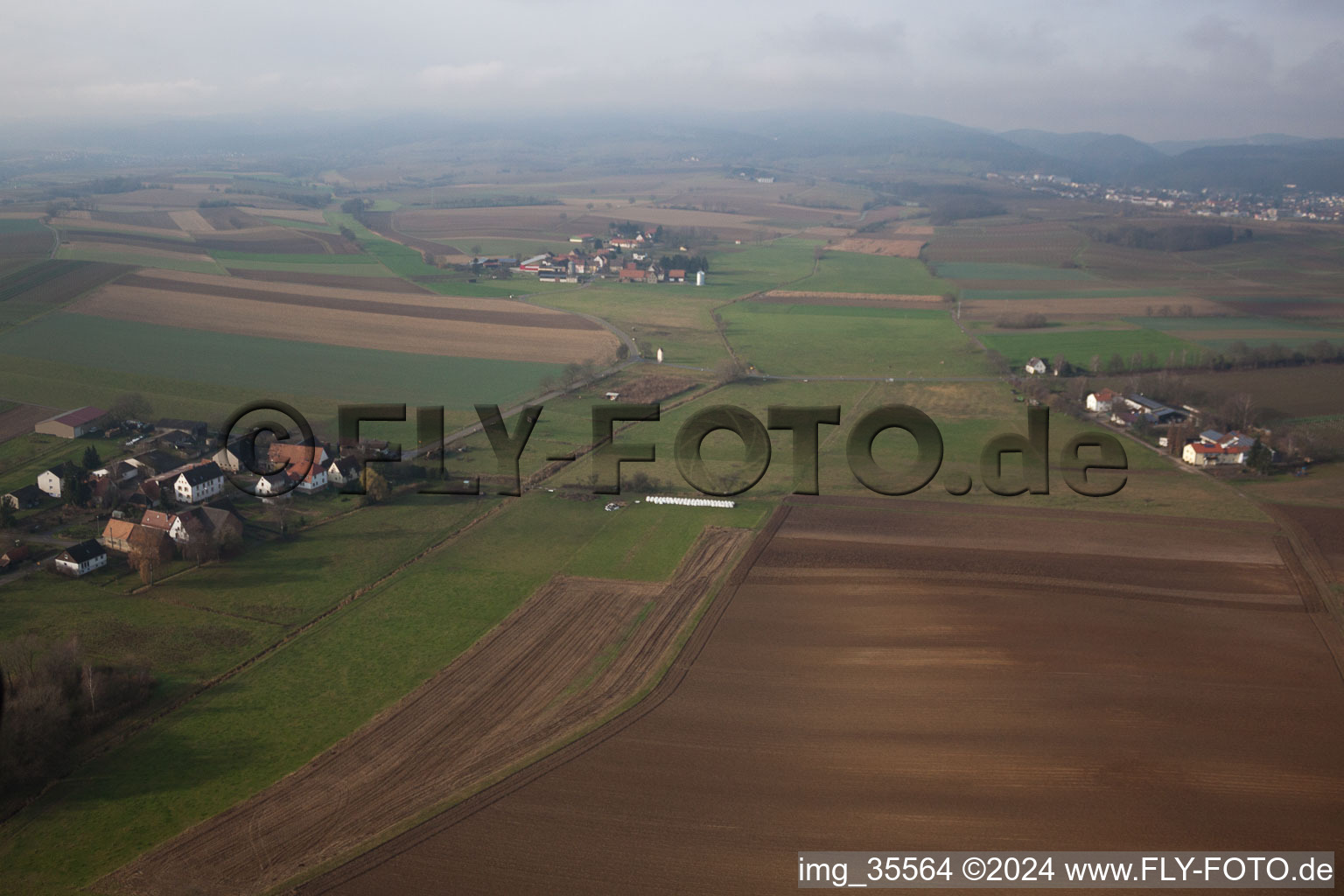 Quartier Deutschhof in Kapellen-Drusweiler dans le département Rhénanie-Palatinat, Allemagne d'en haut