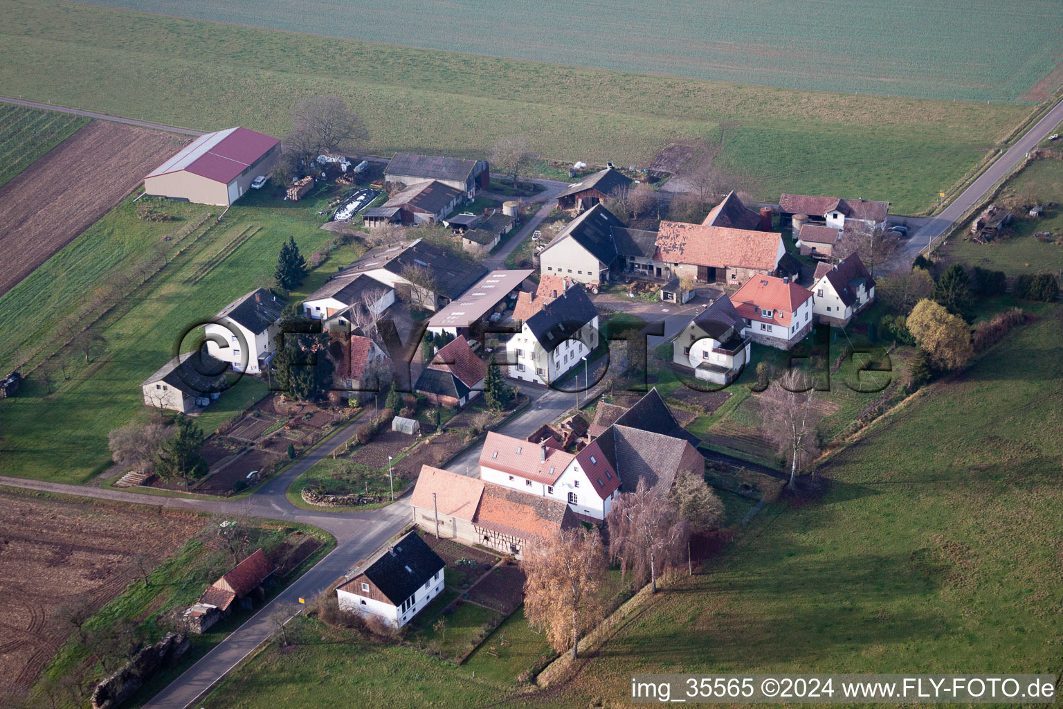 Quartier Deutschhof in Kapellen-Drusweiler dans le département Rhénanie-Palatinat, Allemagne hors des airs