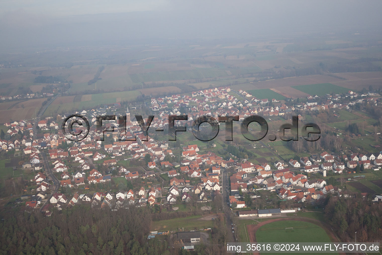 Vue aérienne de Quartier Schaidt in Wörth am Rhein dans le département Rhénanie-Palatinat, Allemagne