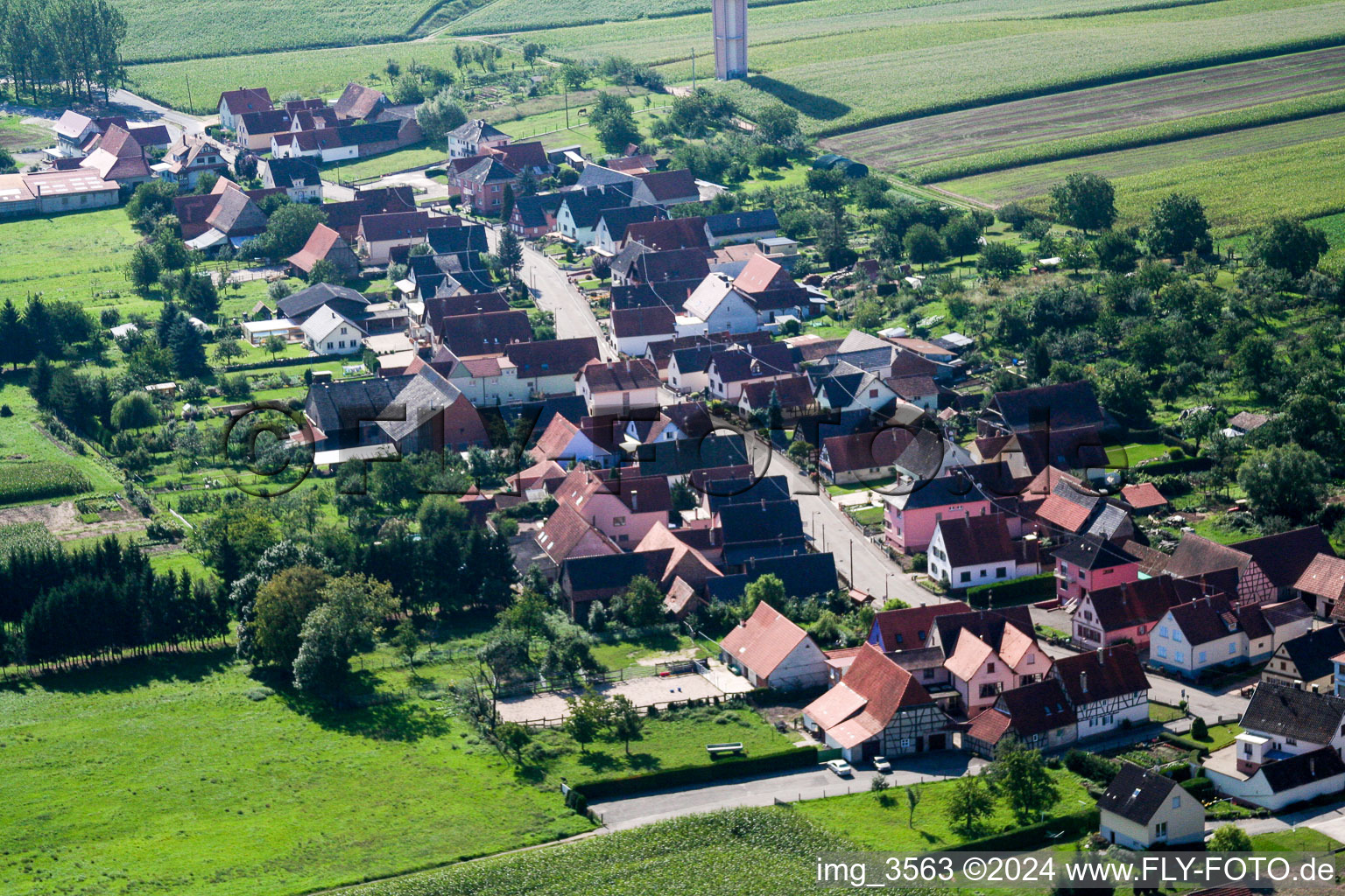 Schleithal dans le département Bas Rhin, France hors des airs